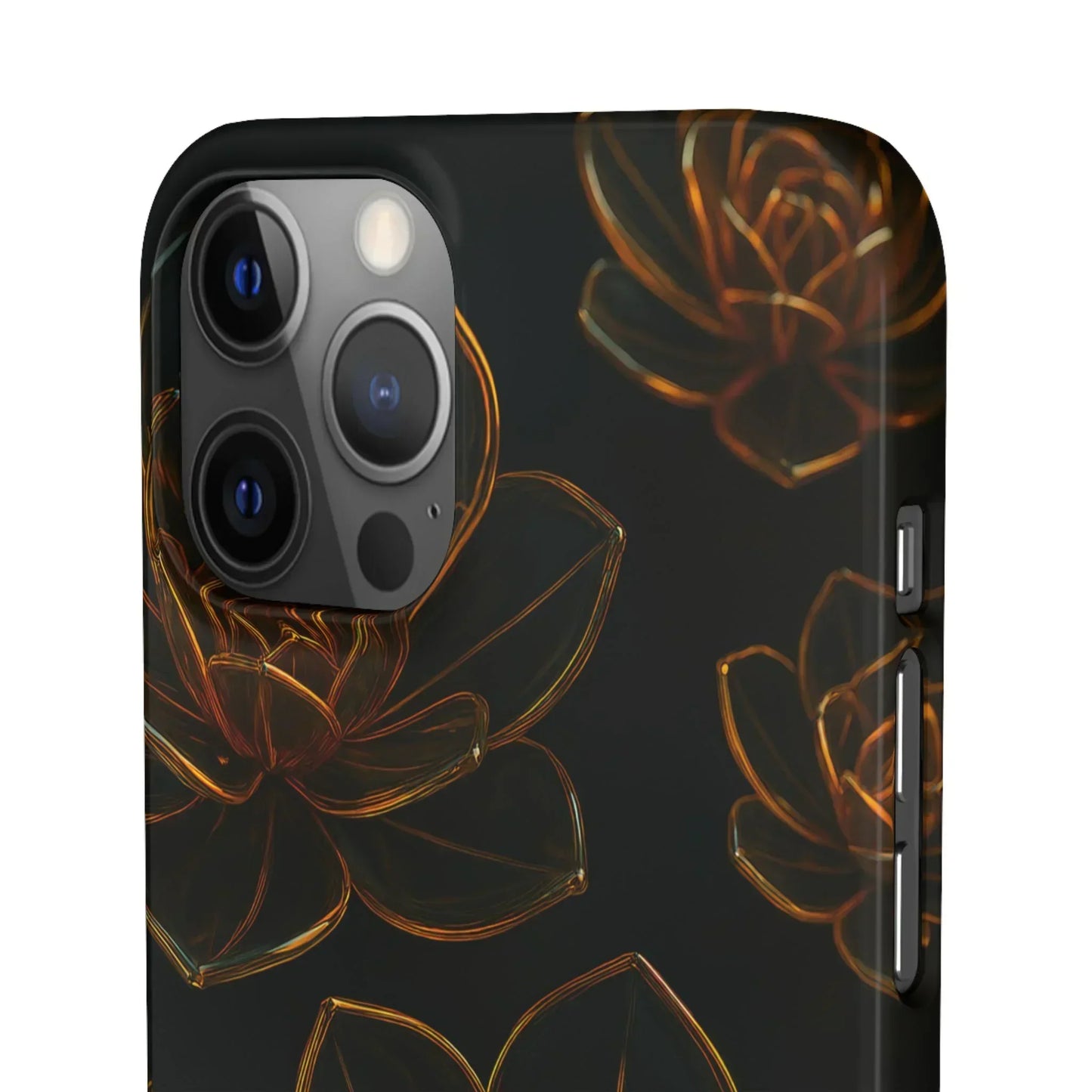 Glass Flower Phone Case for iPhone 7-16 and Galaxy S10-S24 Models
