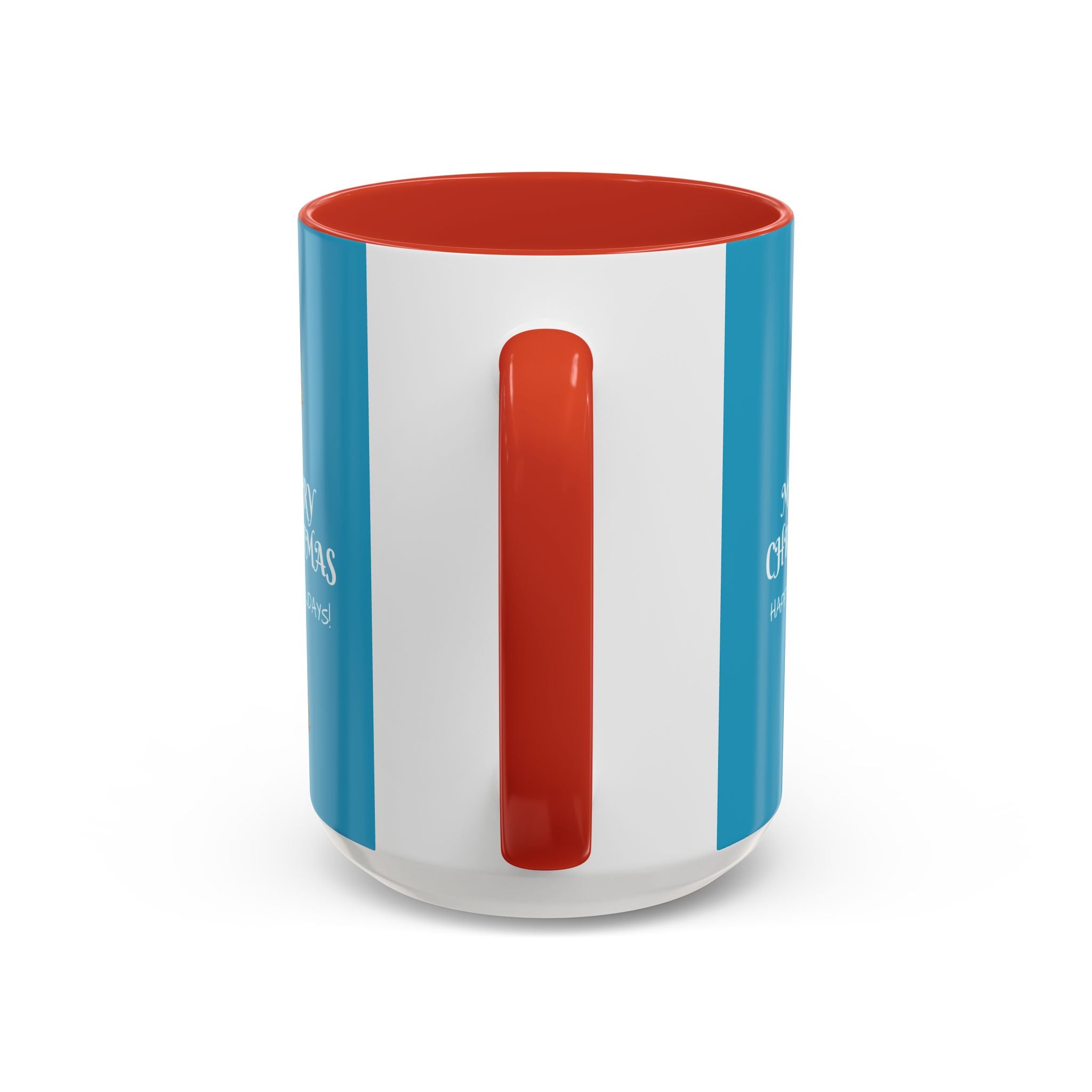 Merry Christmas and Happy Holidays Mug - Accent Coffee Mug (11, 15oz)