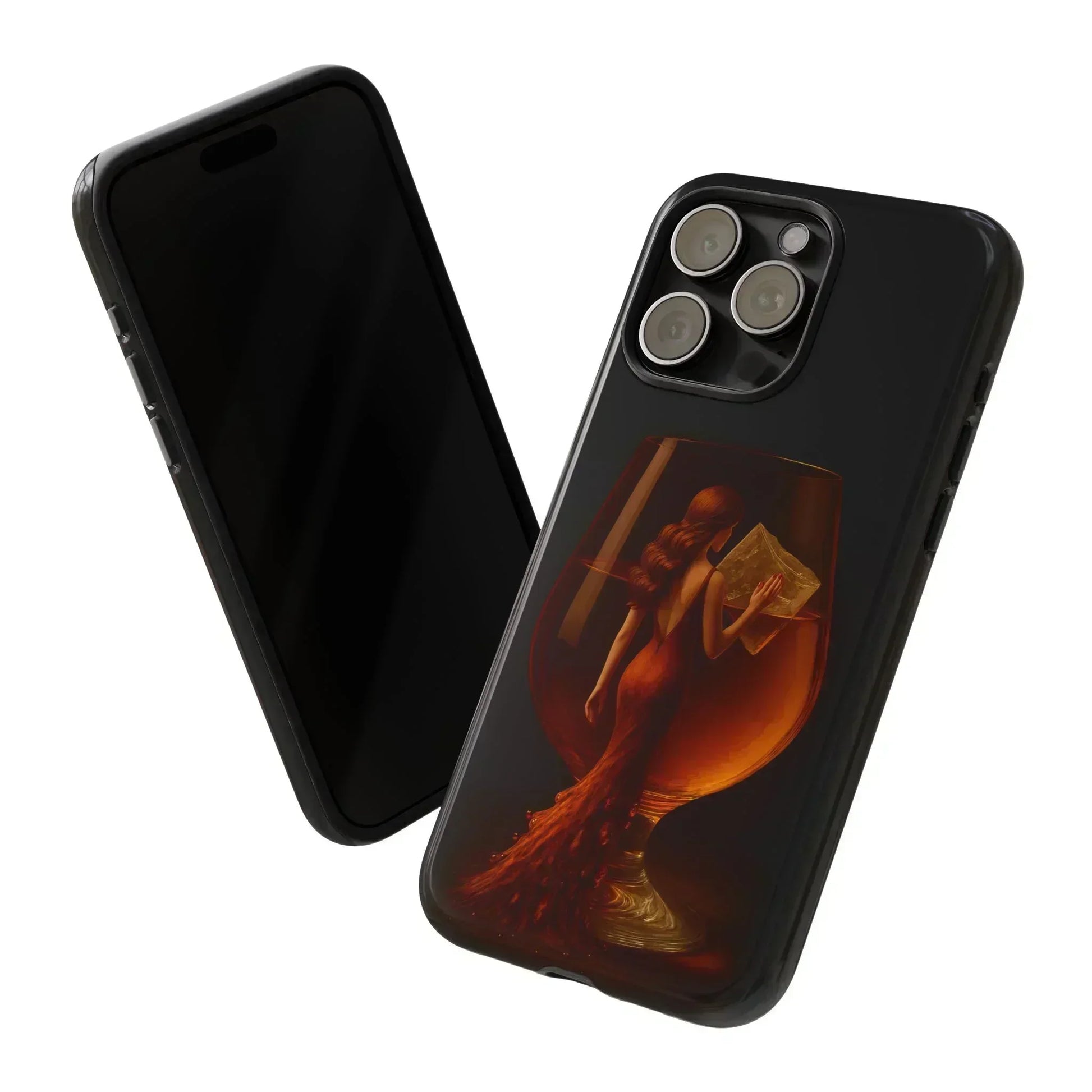 Elegant Midnight Lady Phone Case for iPhone 8-16 and Google Pixel up to 9 Models - KarArmDesign