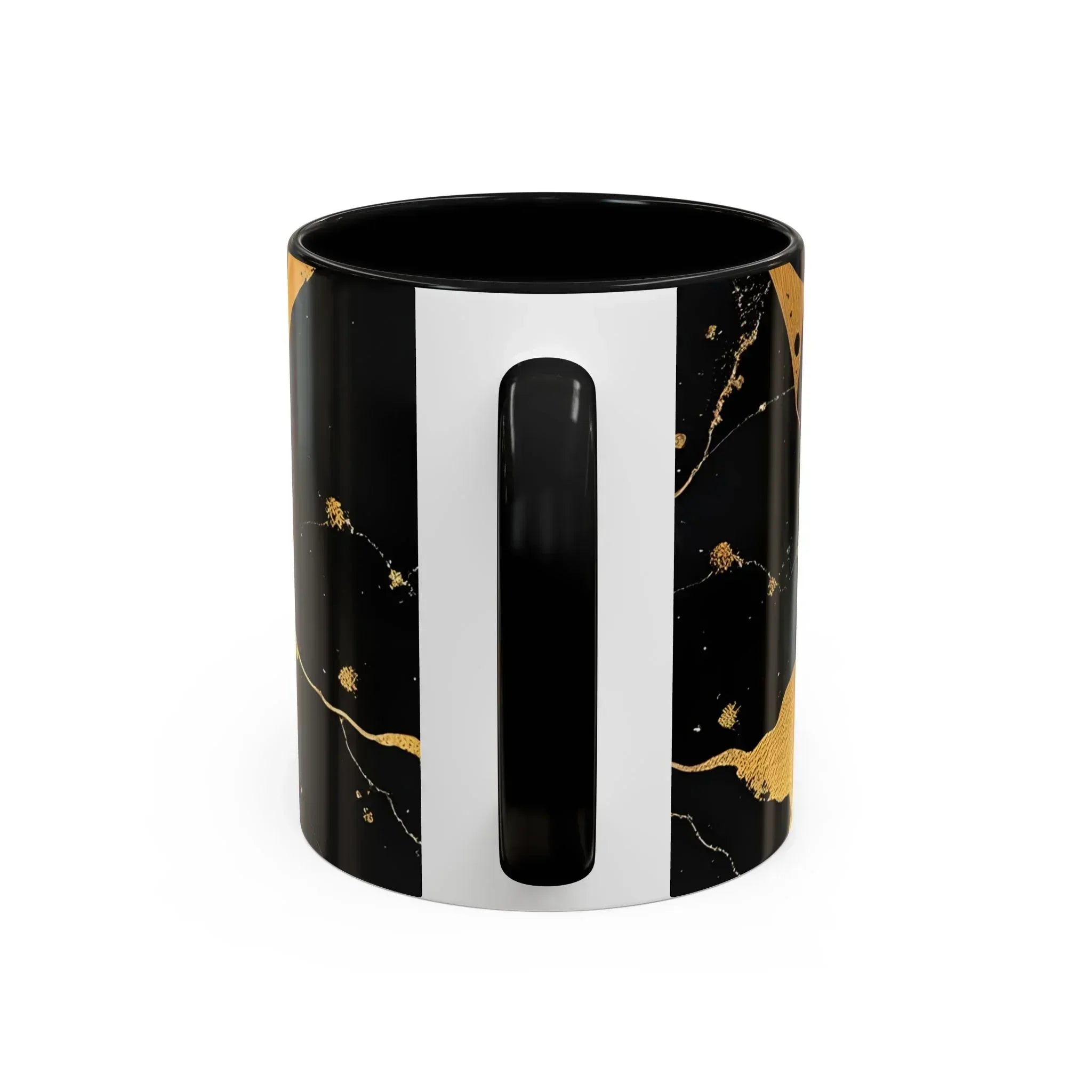 Luxurious Black & Gold Abstract Elegant Ceramic Coffee Mug 11oz - KARARMDESIGN