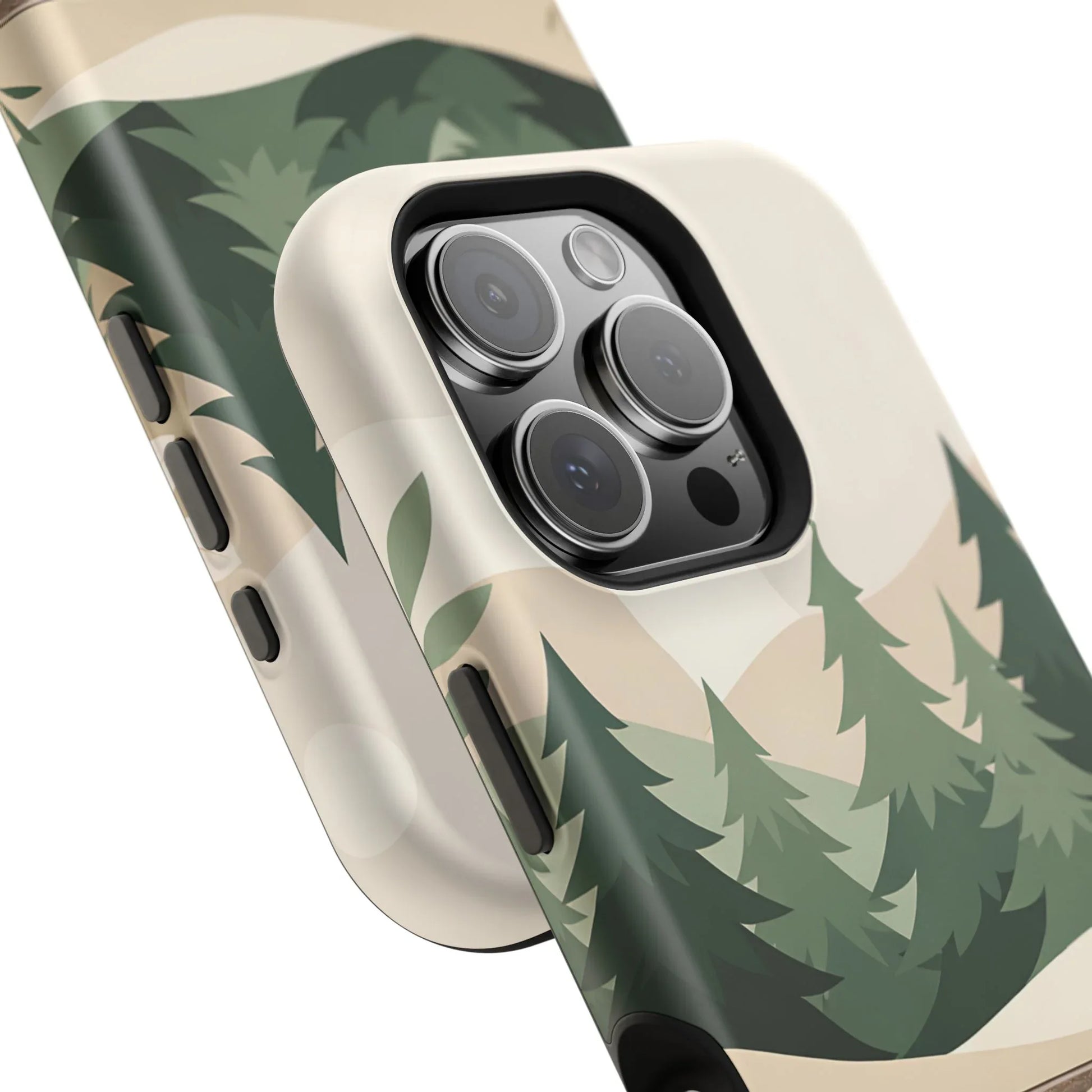 Forest Leather Phone Case for iPhone 11-17 and Galaxy S21-S25 - KARARMDESIGN