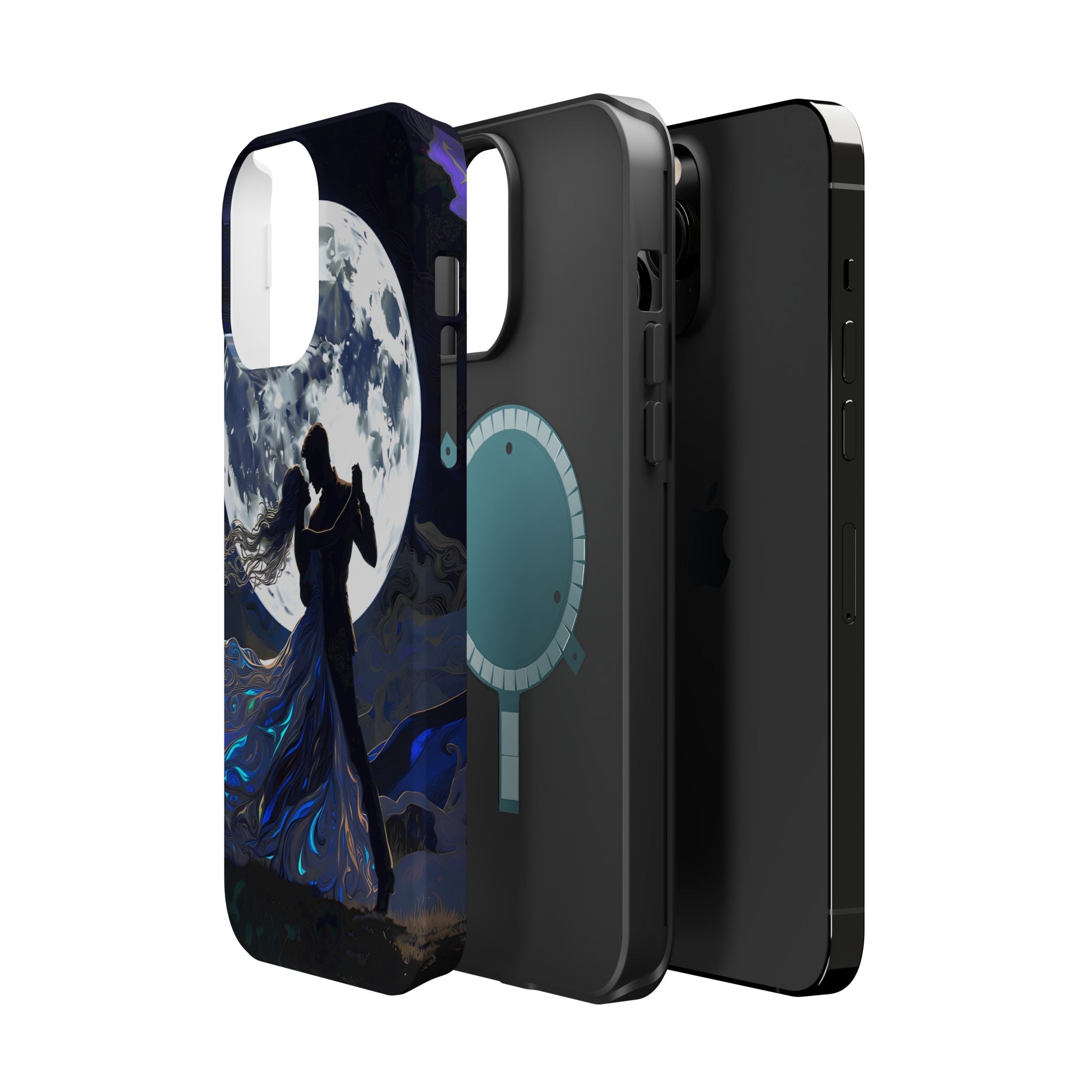 Romantic Moonlight Dance Magnetic Phone Case – iPhone 15–17 & Samsung Galaxy S26