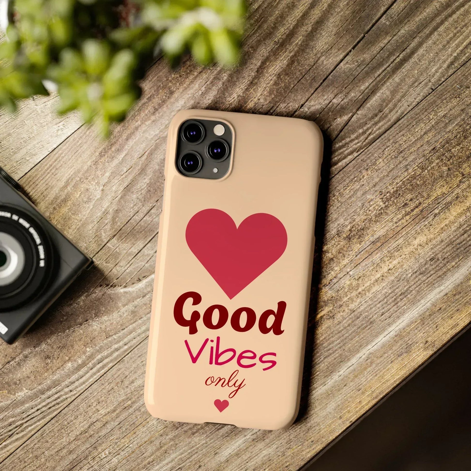 Good Vibes Only Slim Phone Case for iPhone 11-16 - KARARMDESIGN