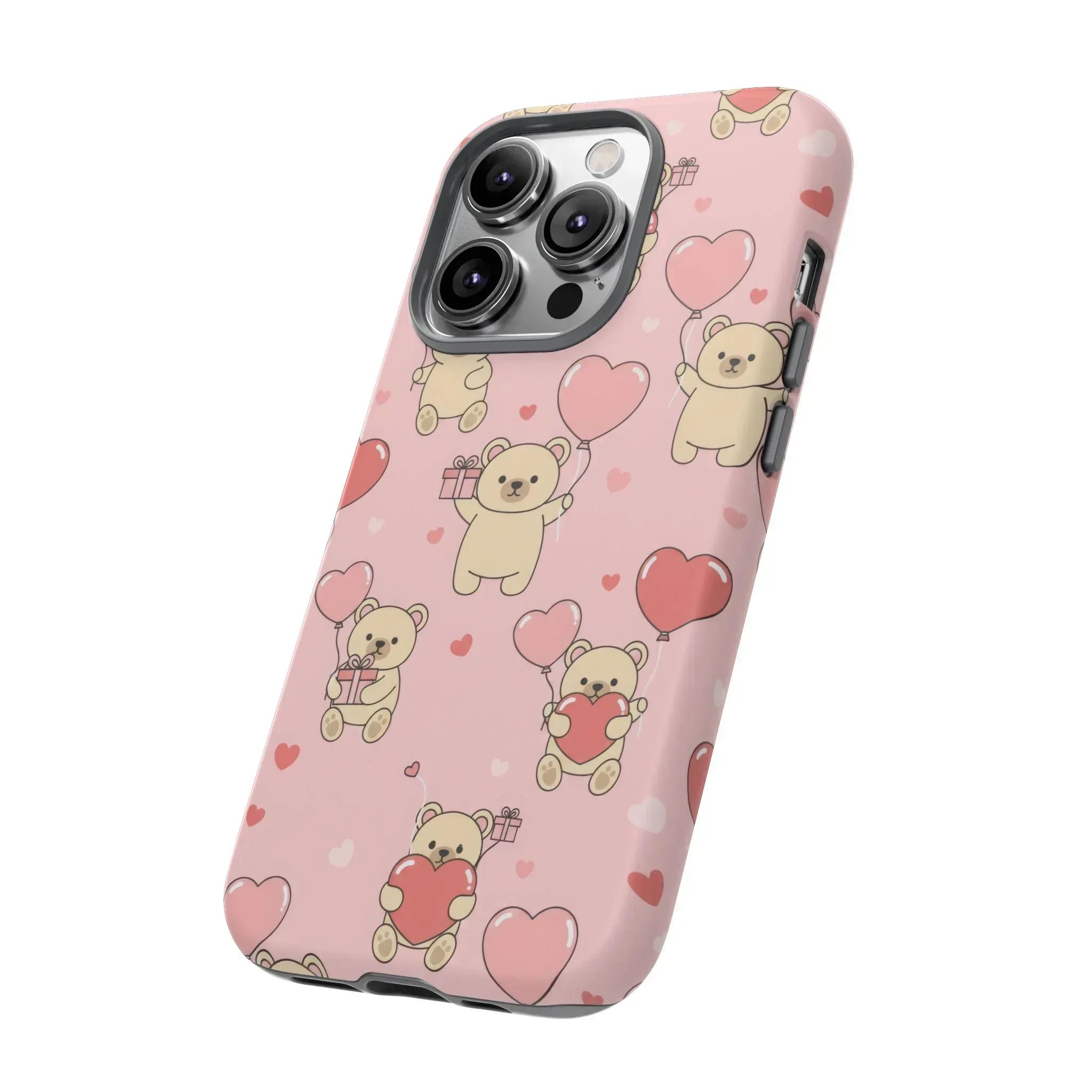 Teddy's Valentine Parade Phone Case for iPhone 11-17 and Galaxy S21-S25 - KARARMDESIGN