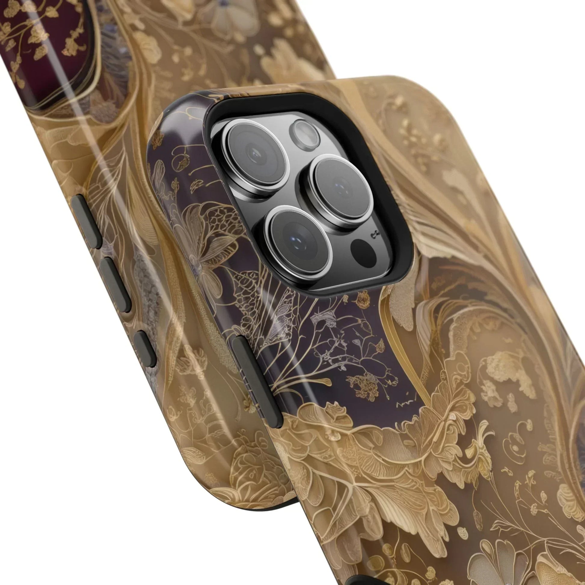 Botanical Luxury Design Impact-Resistant Phone Case for iPhone 12-16 and Galaxy S21-S22 Models - KarArmDesign