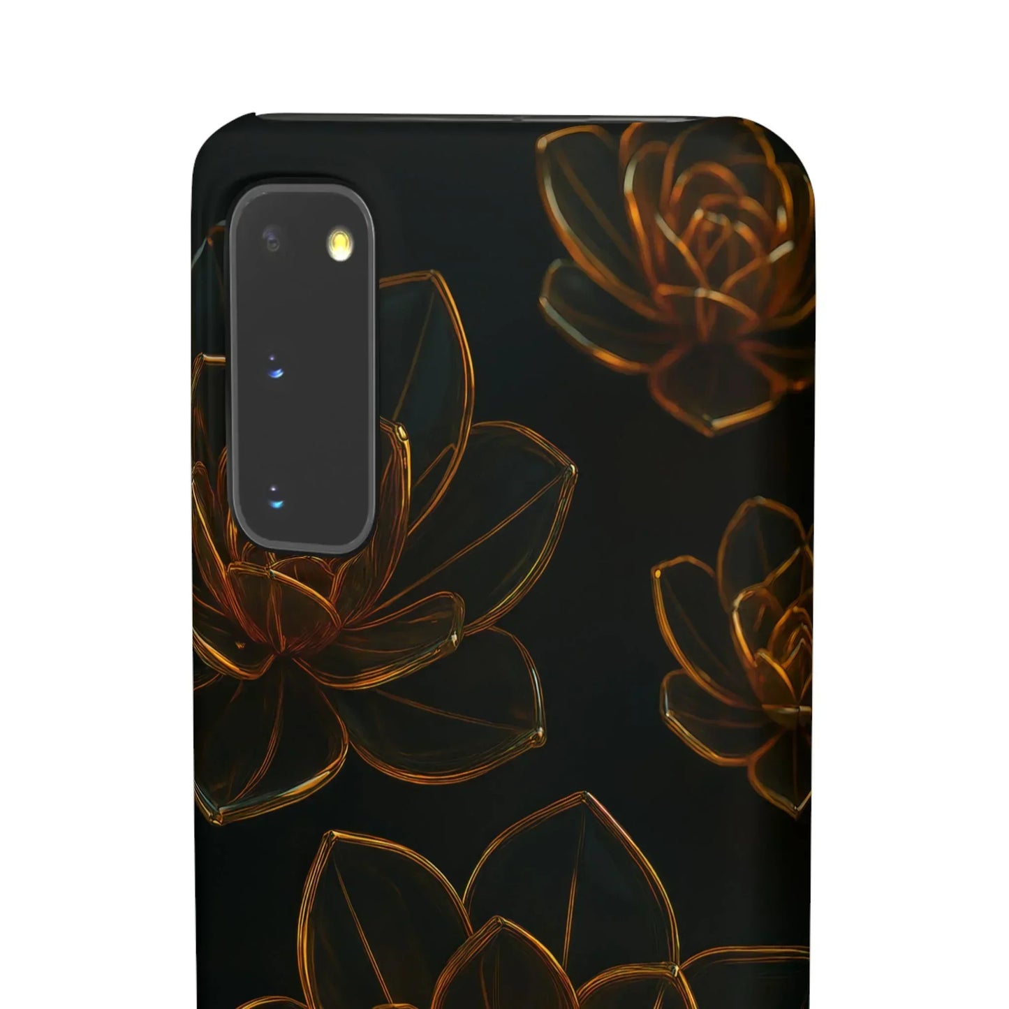 Glass Flower Phone Case for iPhone 7-16 and Galaxy S10-S24 Models