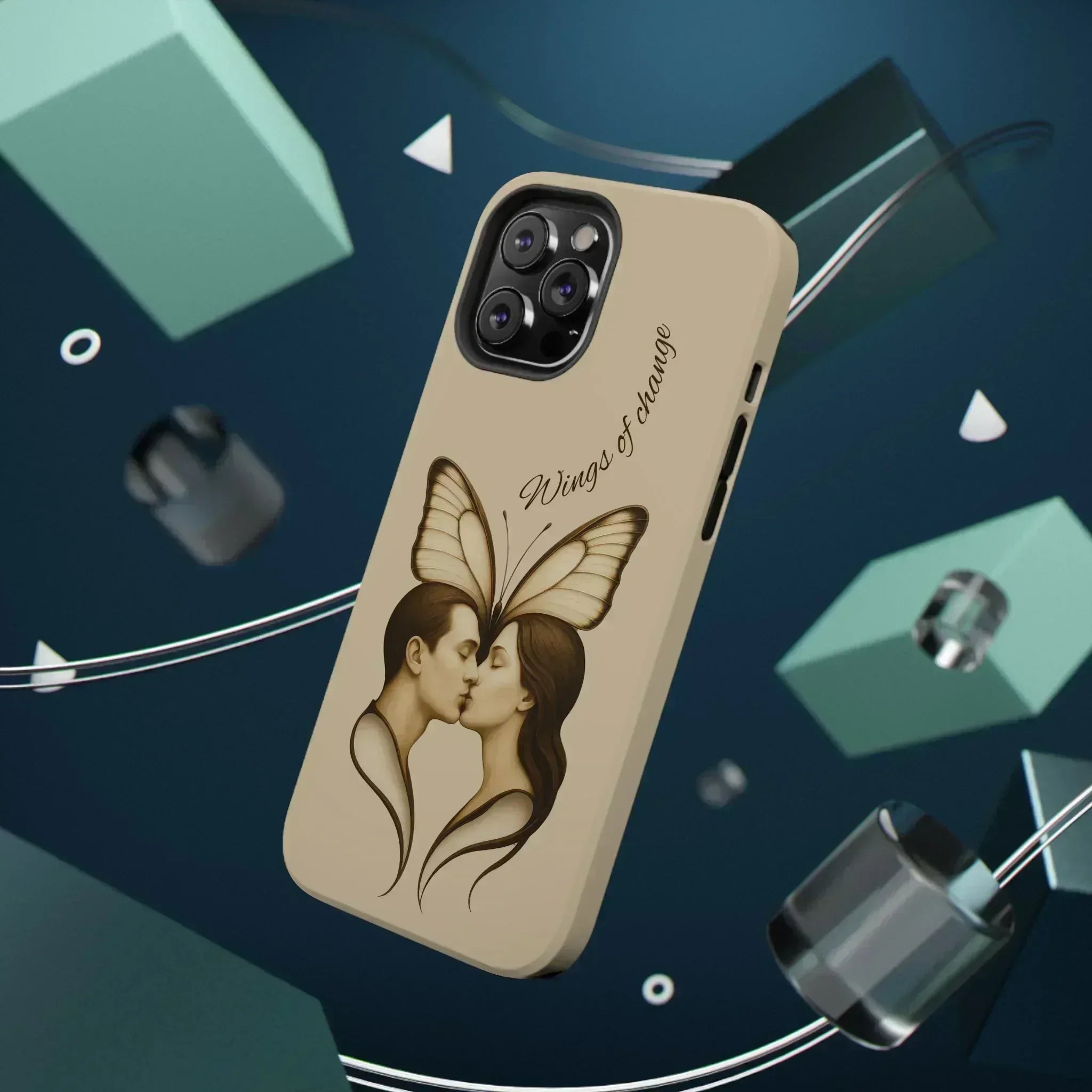 Romantic Butterfly Couple Phone Case for iPhone 12-16 and Galaxy S21-S22 - KARARMDESIGN