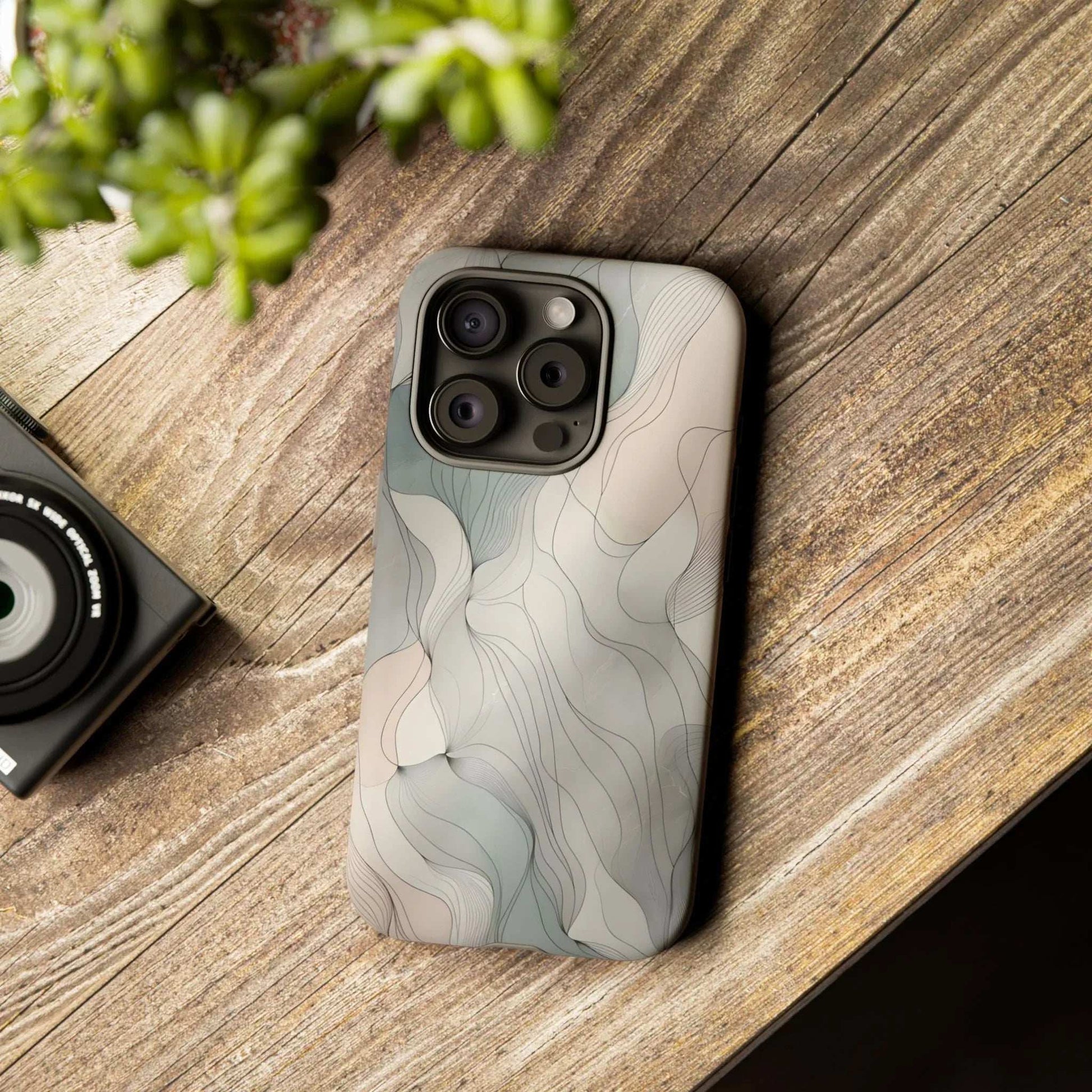 Pastel Wave Phone Case – Minimalist Design for iPhone & Pixel - KARARMDESIGN