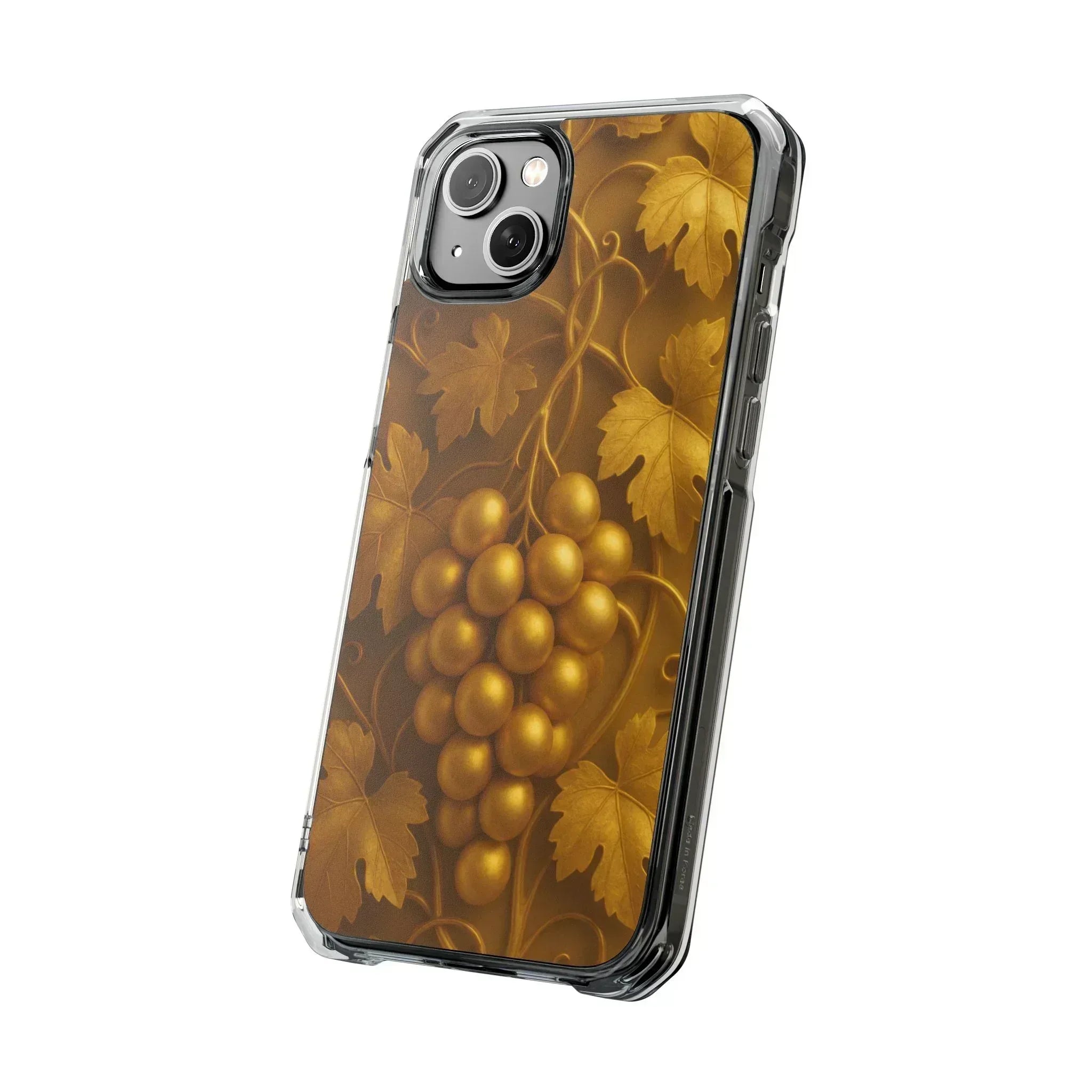 Golden Grapes Phone Case for iPhone 14–16 - KARARMDESIGN