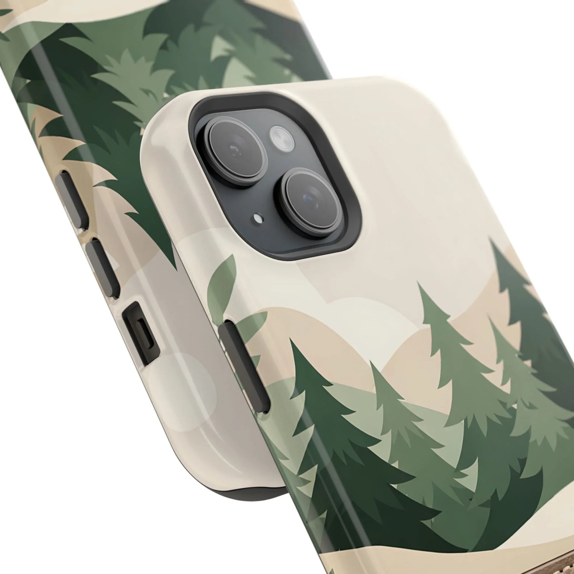 Forest Leather Phone Case for iPhone 11-17 and Galaxy S21-S25 - KARARMDESIGN