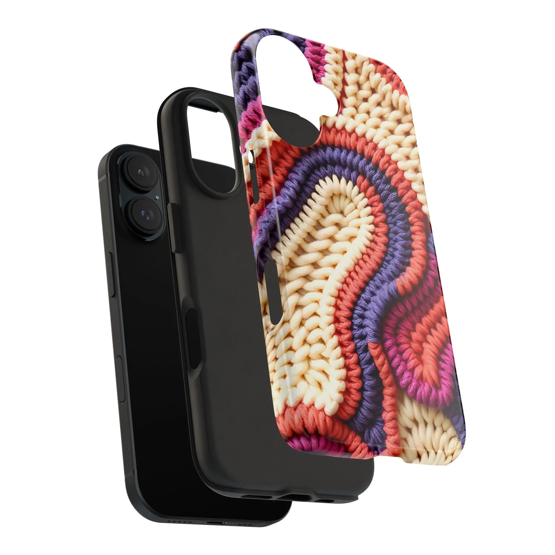 Handwoven Textile Art Phone Case for iPhone 11-17 and Galaxy S21-S25 - KARARMDESIGN