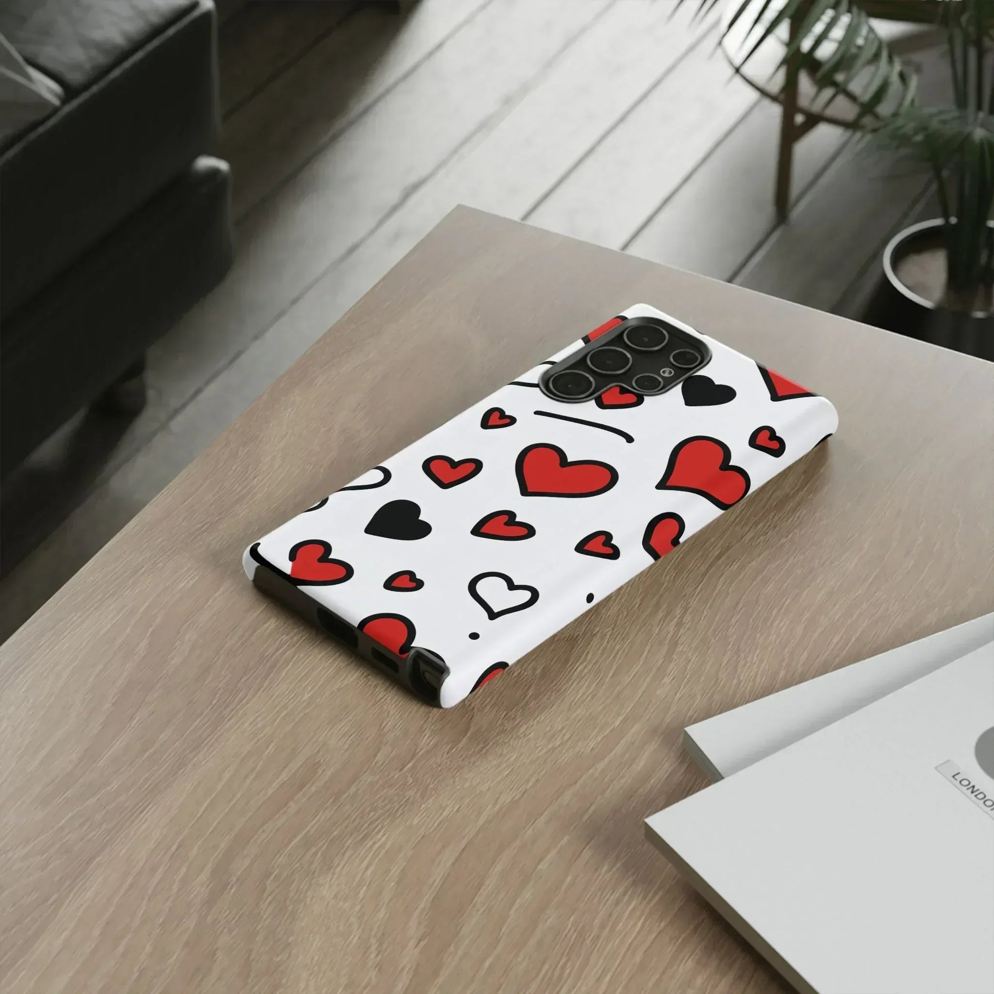 Scattered Hearts Phone Case for iPhone 11-17 and Galaxy S10-S25 - KARARMDESIGN