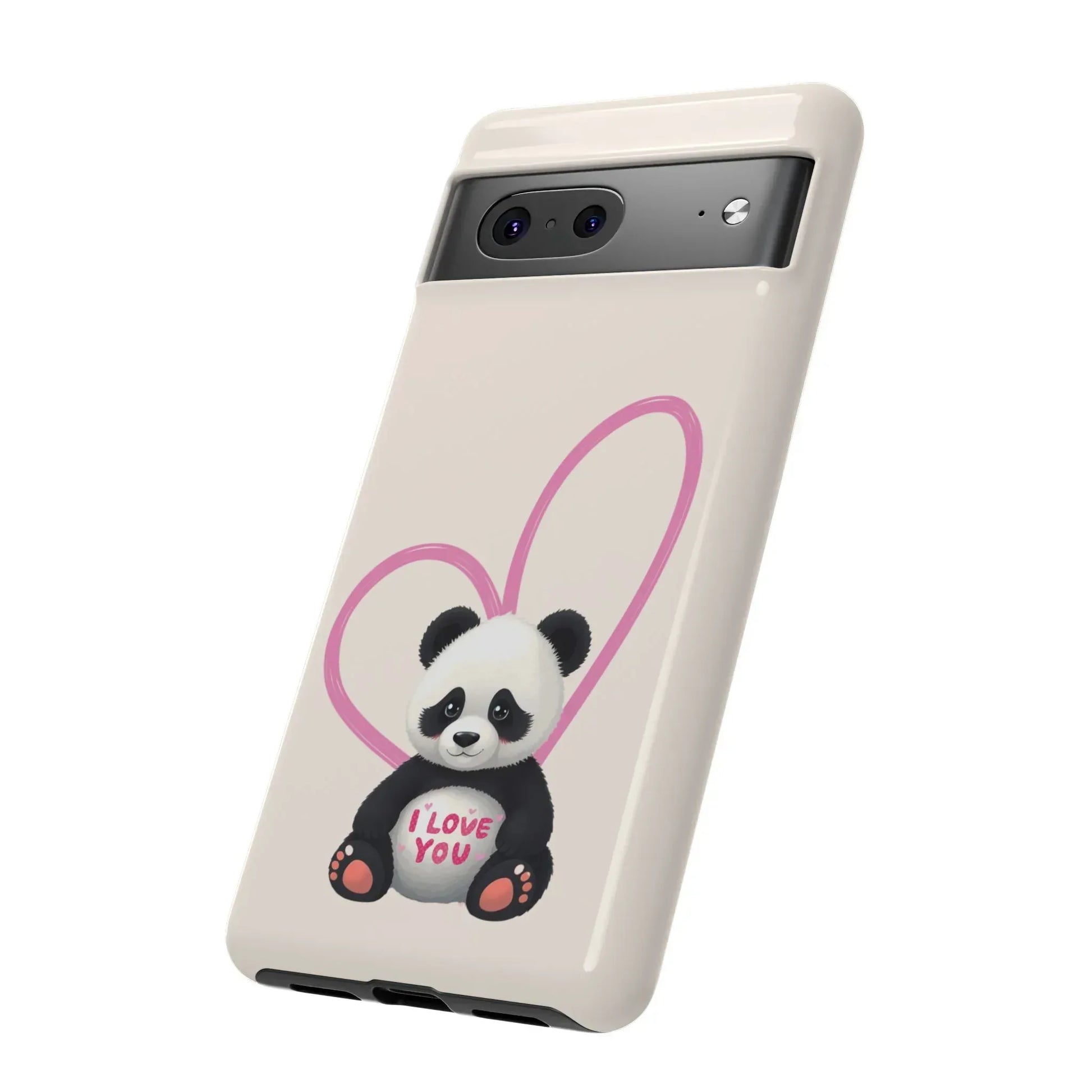 Cute Panda Heart Love Phone Case for Google Pixel up to 9 - KARARMDESIGN