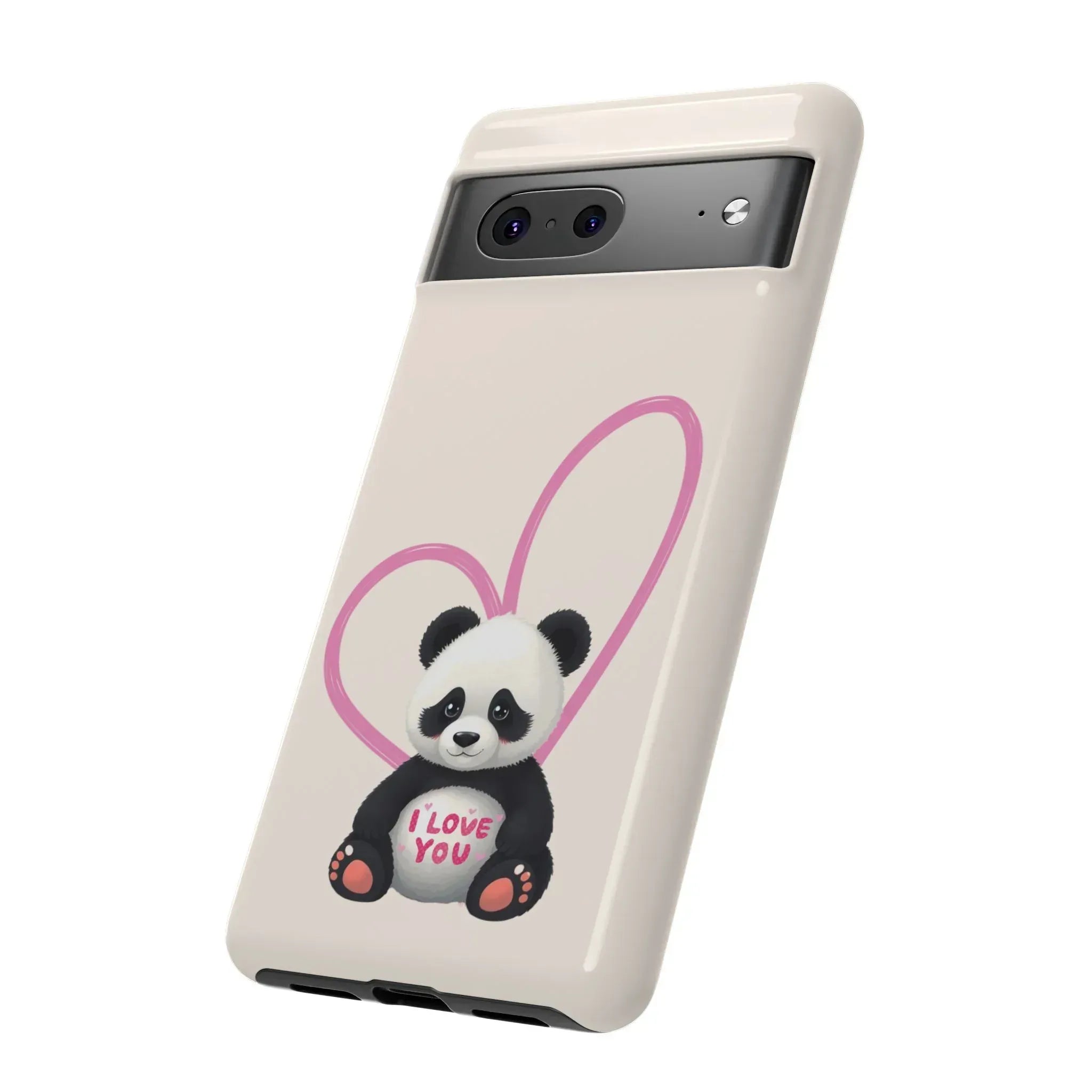 Cute Panda Heart Love Phone Case for Google Pixel up to 9 - KARARMDESIGN