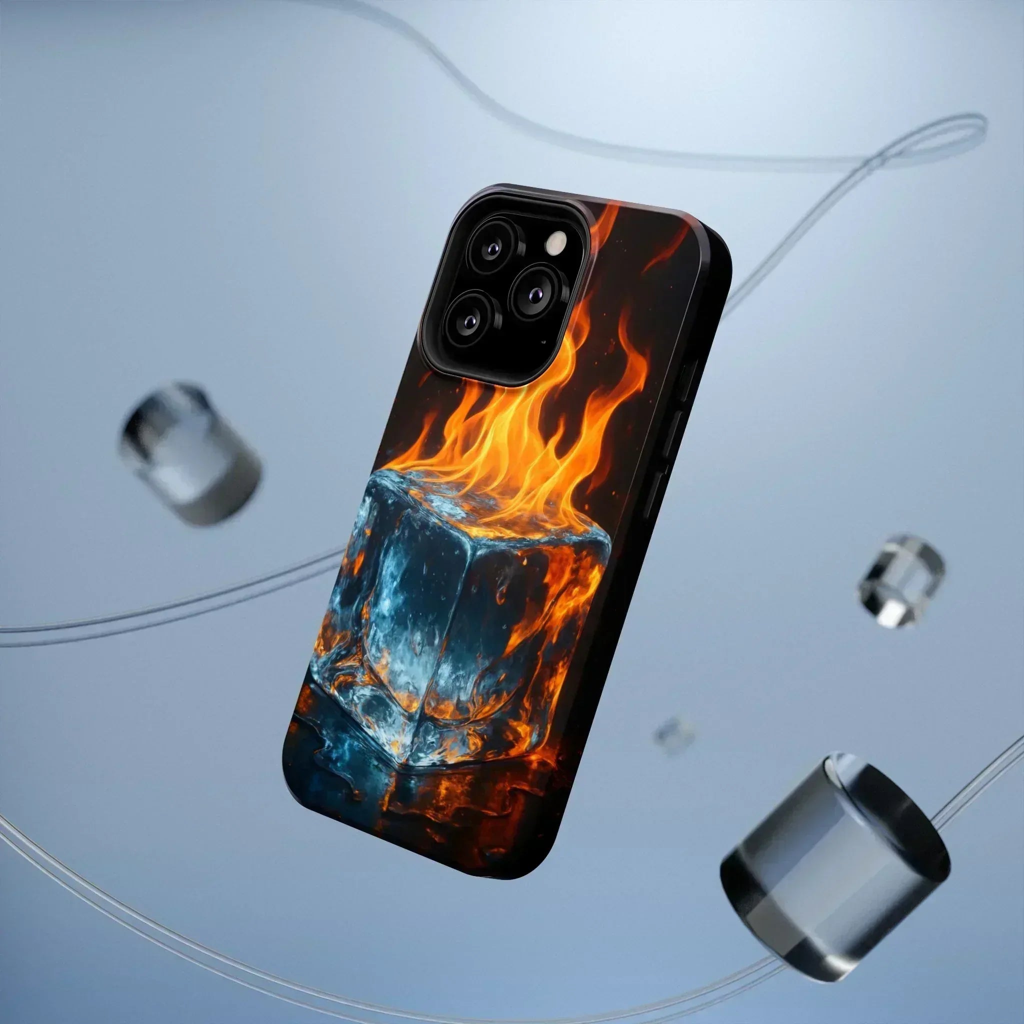 Flame Ice Phone Case for iPhone 12-16 and Galaxy S21-S22 - KARARMDESIGN