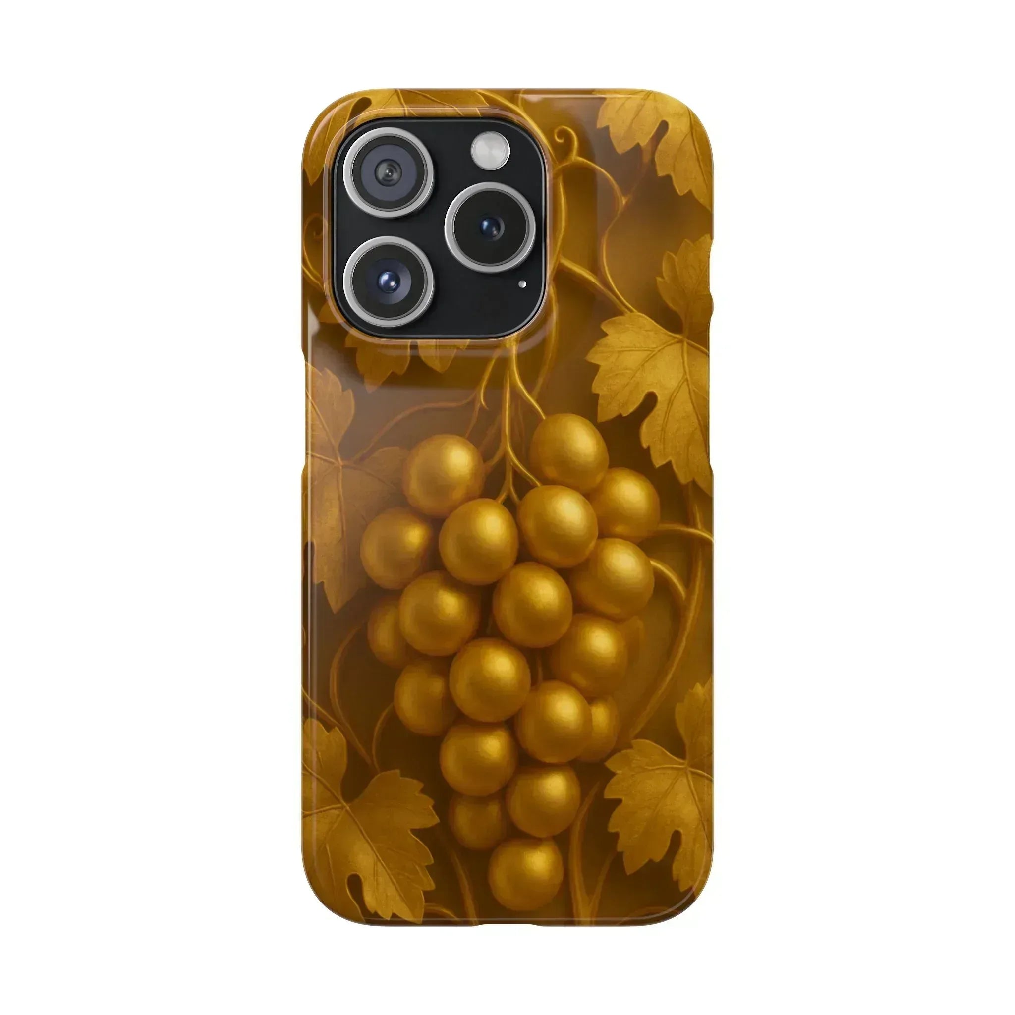 Golden Grapes Phone Case for iPhone 8–16 - KARARMDESIGN