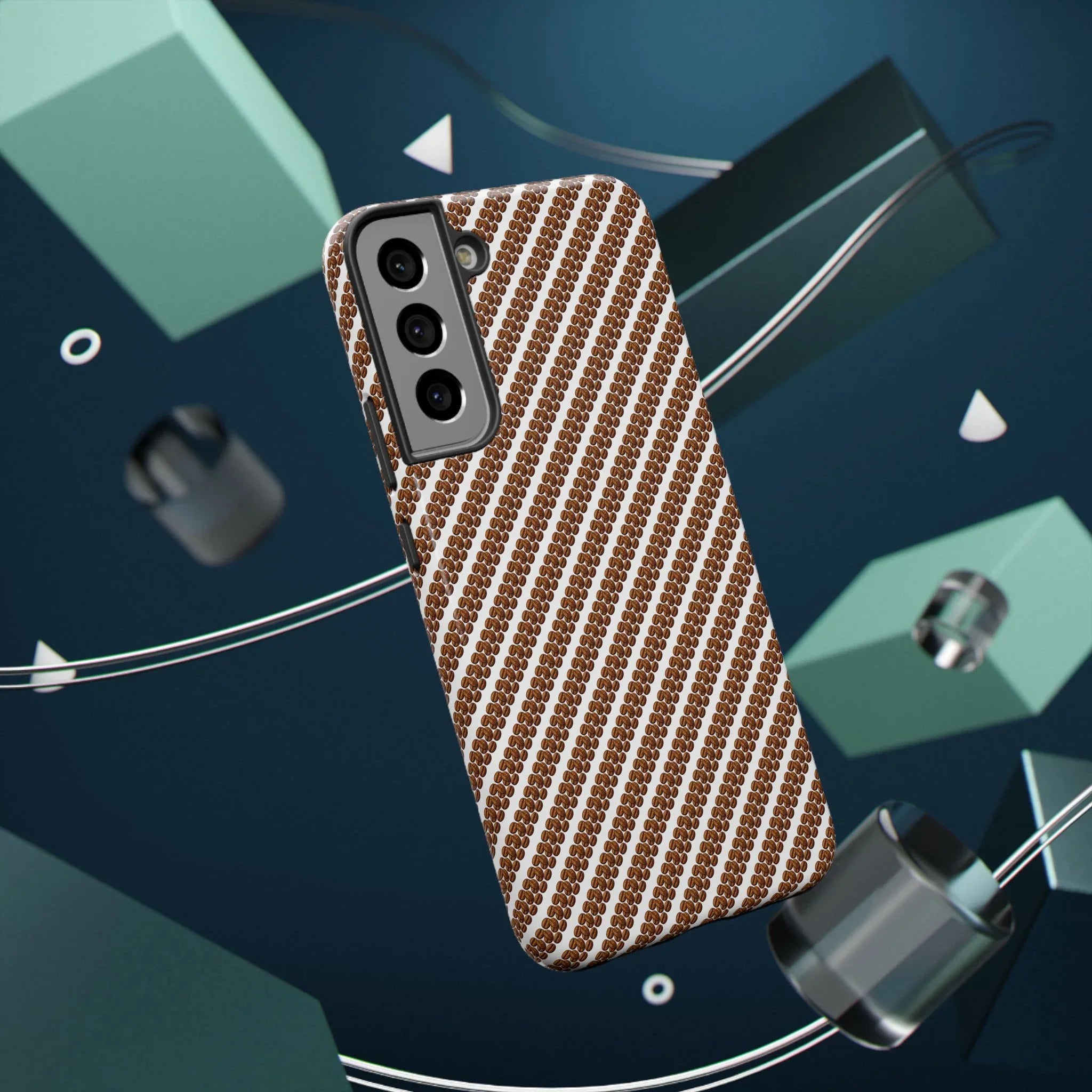 Stylish Coffee Pattern Phone Case for iPhone 11–17 and Galaxy S21–S22 - KARARMDESIGN