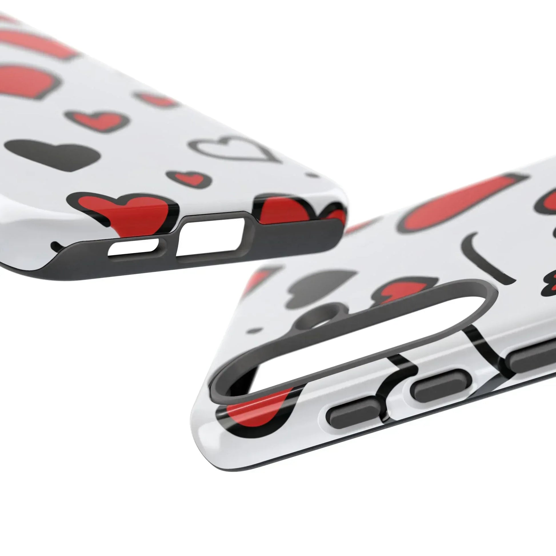 Scattered Hearts Phone Case for iPhone 11-17 and Galaxy S10-S25 - KARARMDESIGN