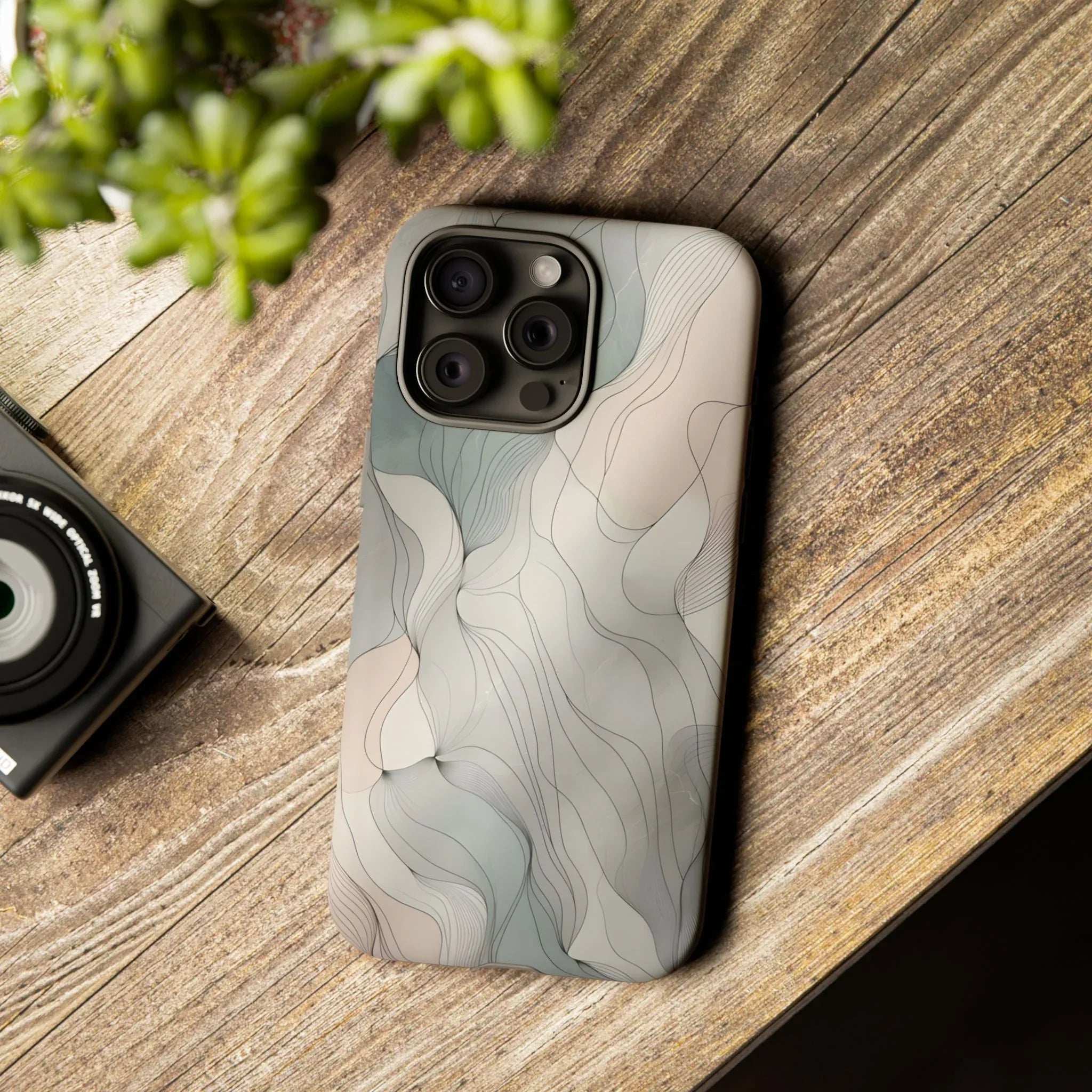 Pastel Wave Phone Case – Minimalist Design for iPhone & Pixel - KARARMDESIGN