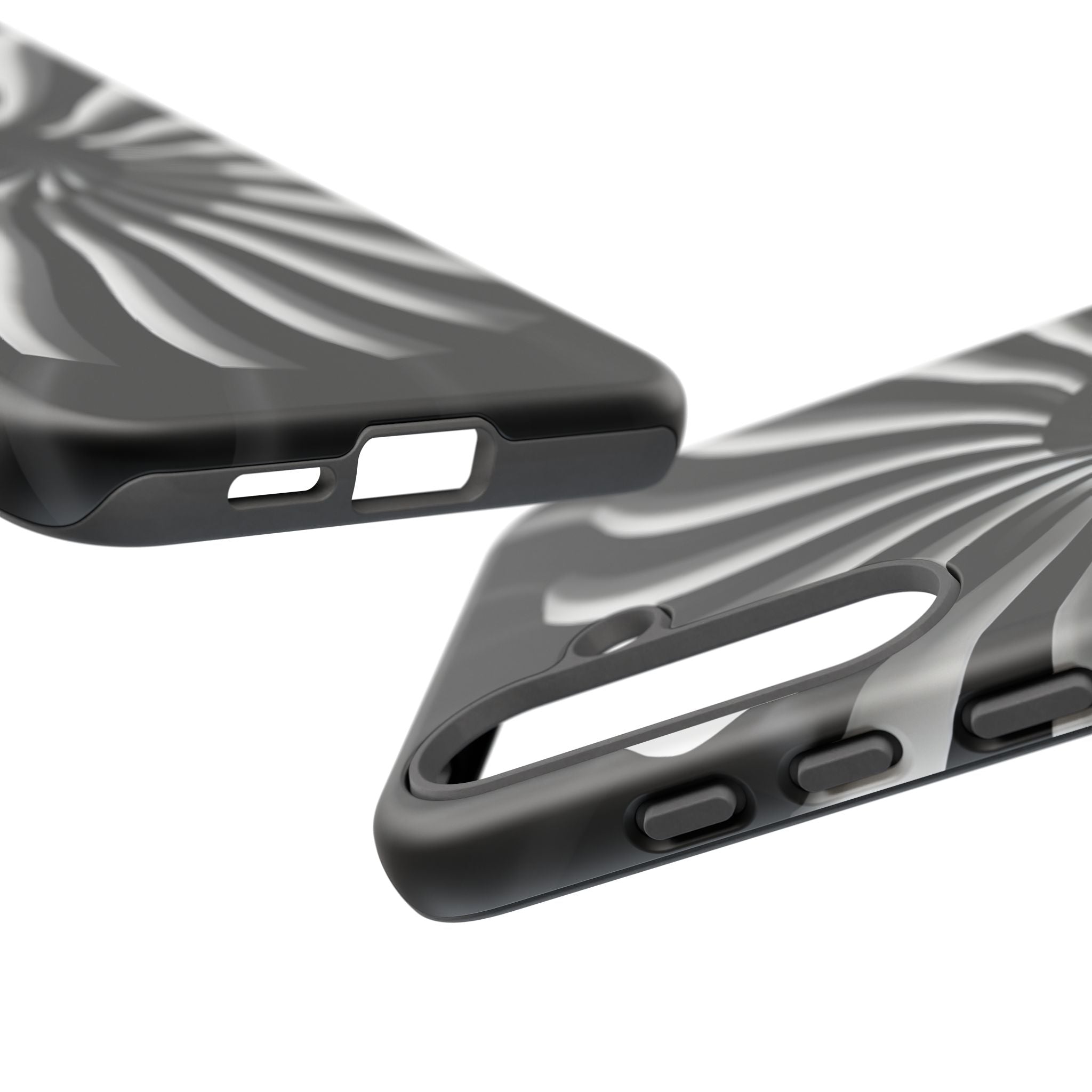 Hypnotic Black and White Spiral Phone Case – Optical Illusion Design for iPhone & Galaxy