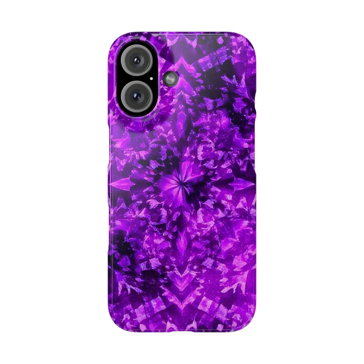 Vivid Purple Kaleidoscope Phone Case iPhone 7 to 16 Series Models - KarArmDesign