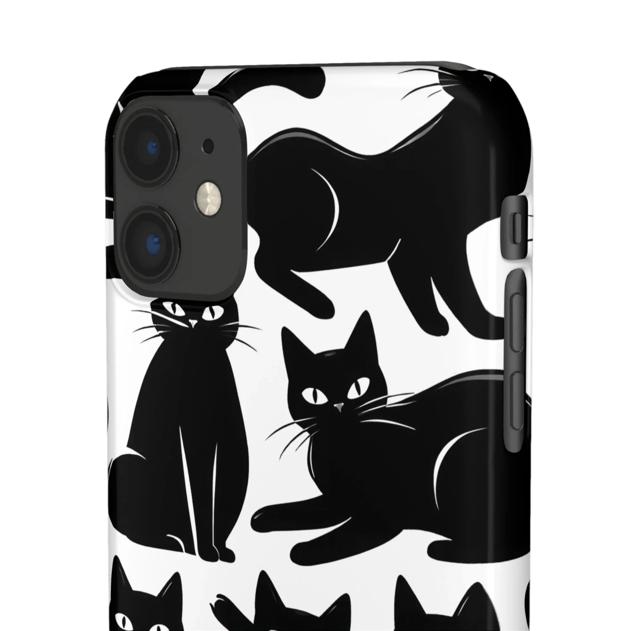 Black Cats Phone Case for iPhone 11-17 and Galaxy S20-S25 - KARARMDESIGN
