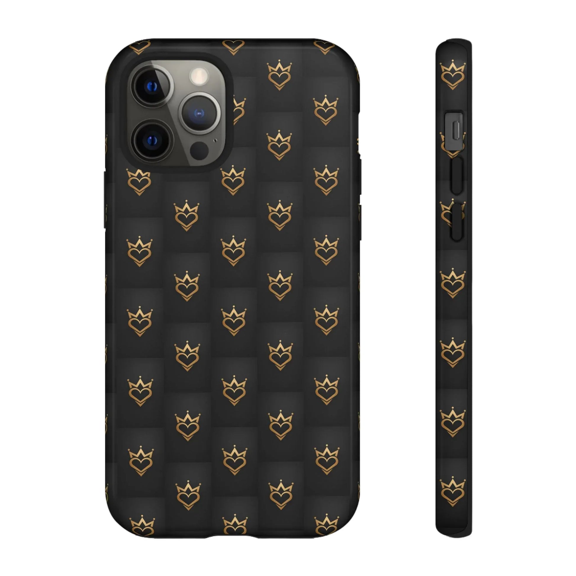 Crowned Heart Doodle Phone Case for iPhone 11-17 & Galaxy S10-S25 - KARARMDESIGN