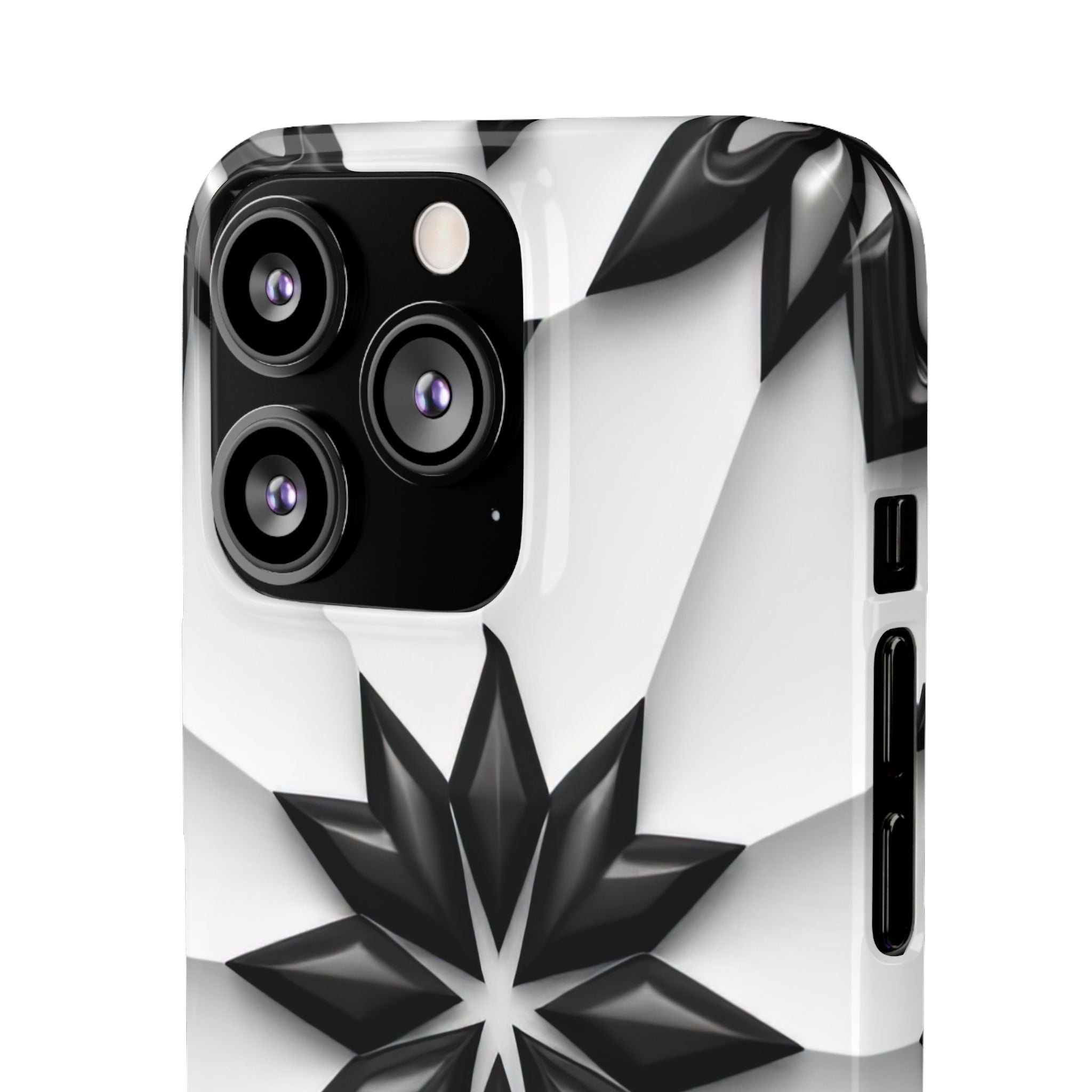 Black & White Geometric Snap Case for iPhone & Samsung Galaxy