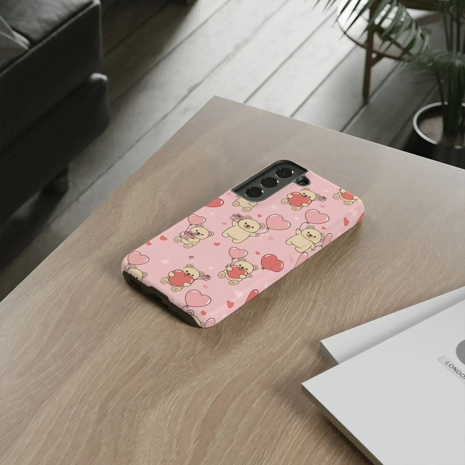 Teddy's Valentine Parade Phone Case for iPhone 11-17 and Galaxy S21-S25 - KARARMDESIGN