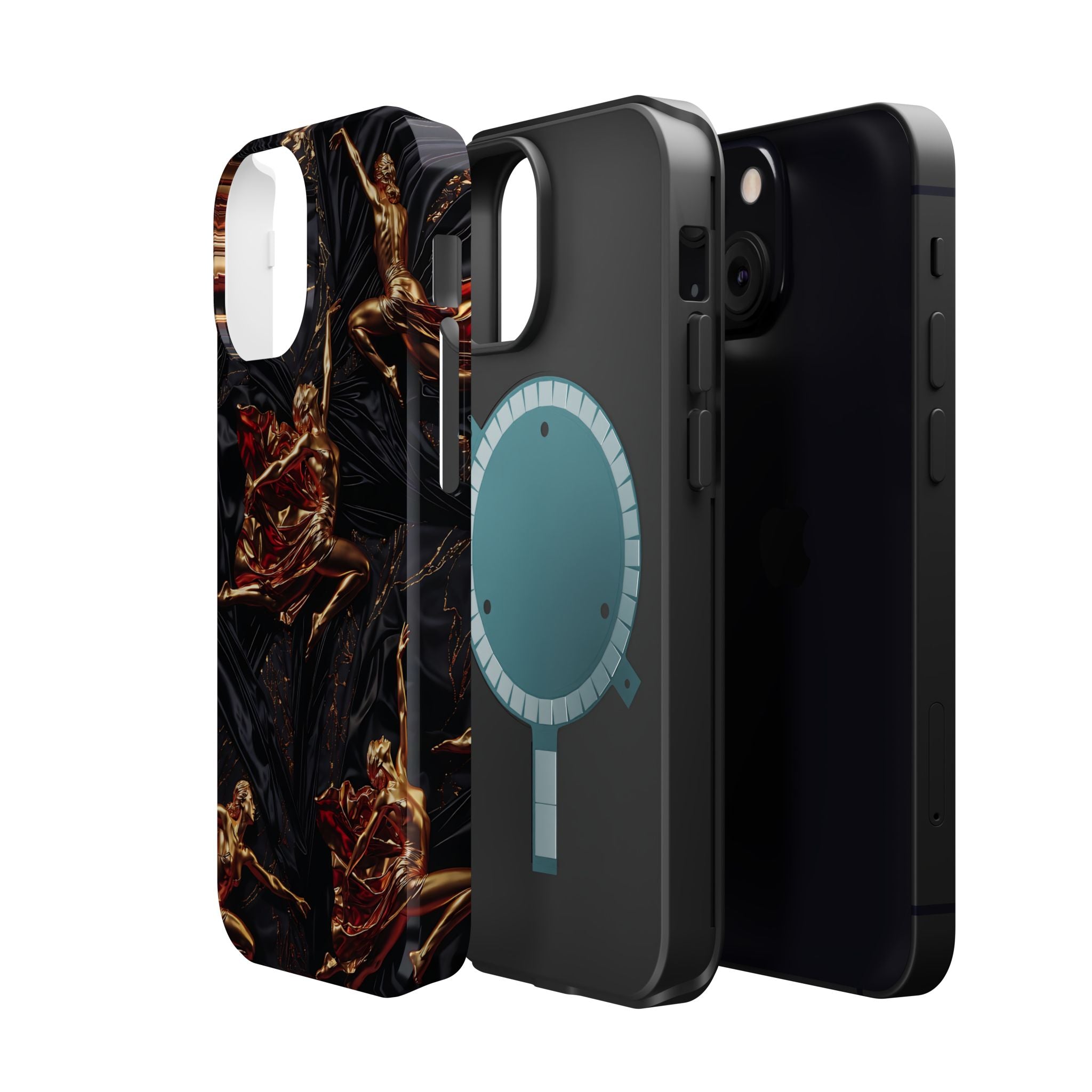 Gold Sculpture Phone Case for iPhone 13-17 & Samsung Galaxy S26