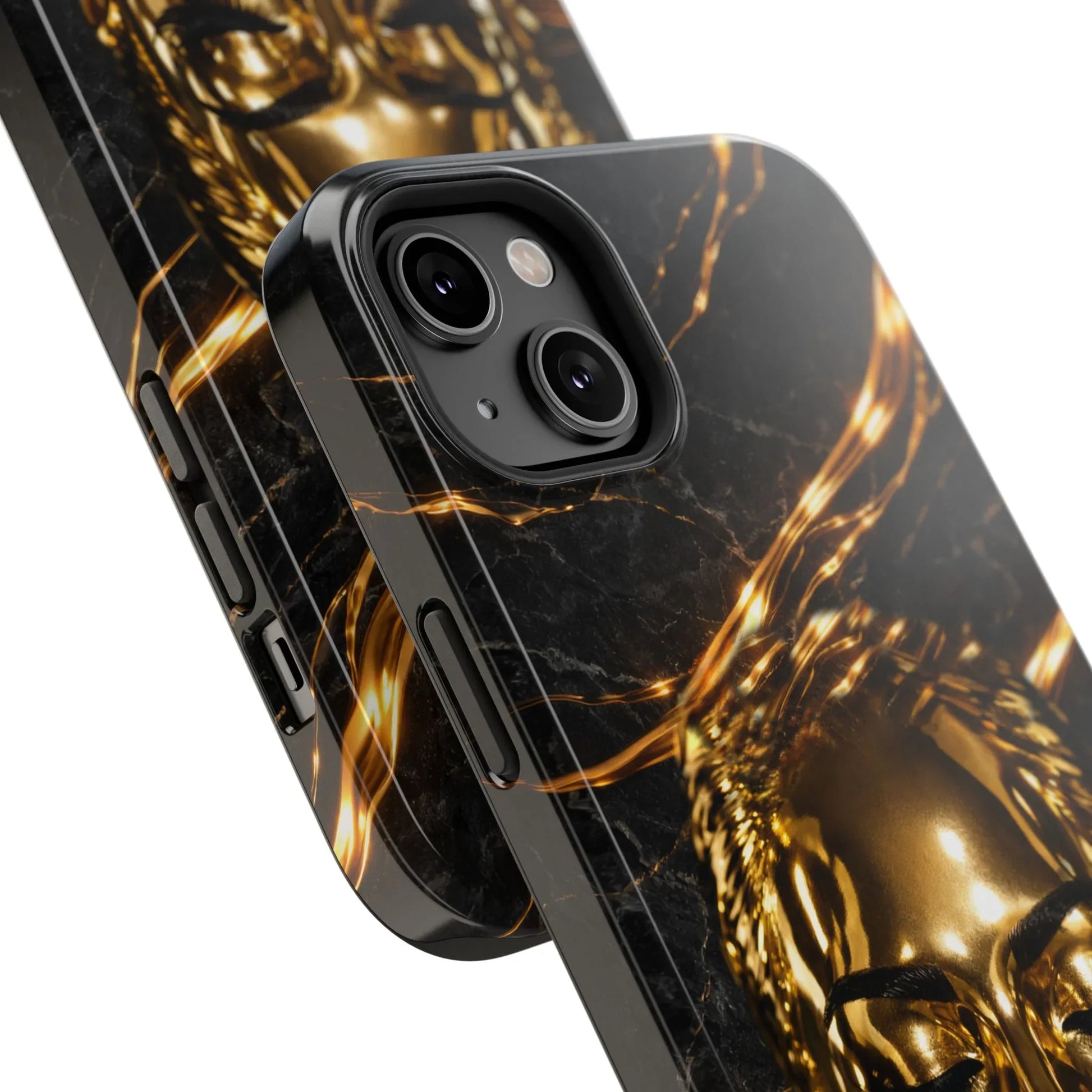 Luxury Gold Portrait Phone Case for iPhone 11-17 and Galaxy S21-S25 - KARARMDESIGN