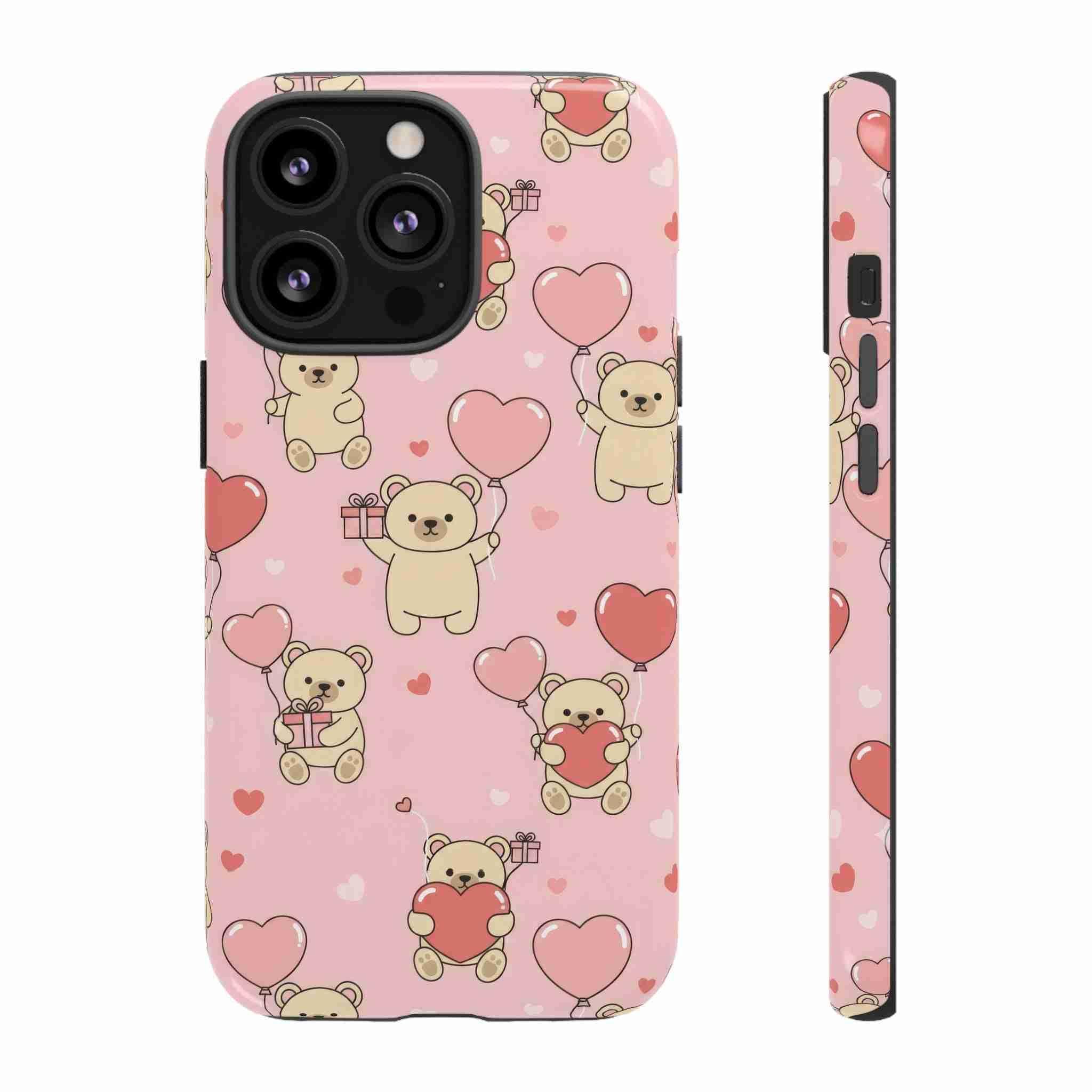 Teddy's Valentine Parade Phone Case for iPhone 11-17 and Galaxy S21-S25 - KARARMDESIGN