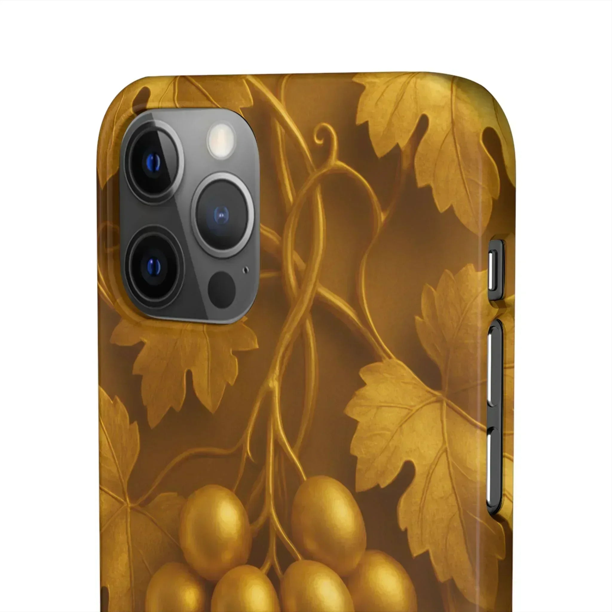 Golden Grapes Phone Case for iPhone 8–16 - KARARMDESIGN