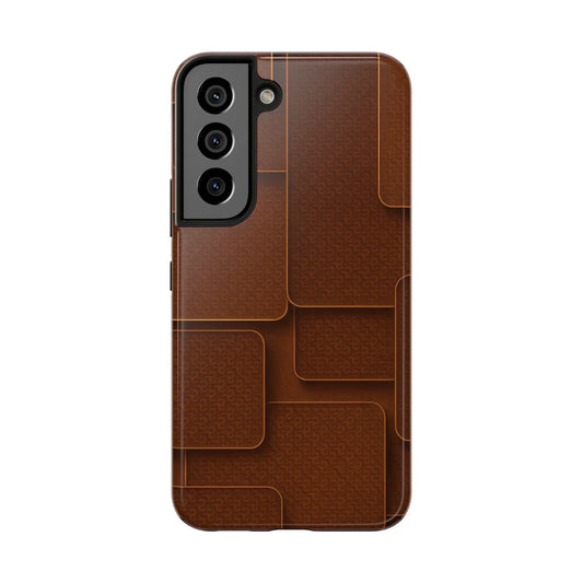 Textured Brown Phone Case for iPhone 7-16 and Samsung Galaxy S21-S24 Models - KarArmDesign