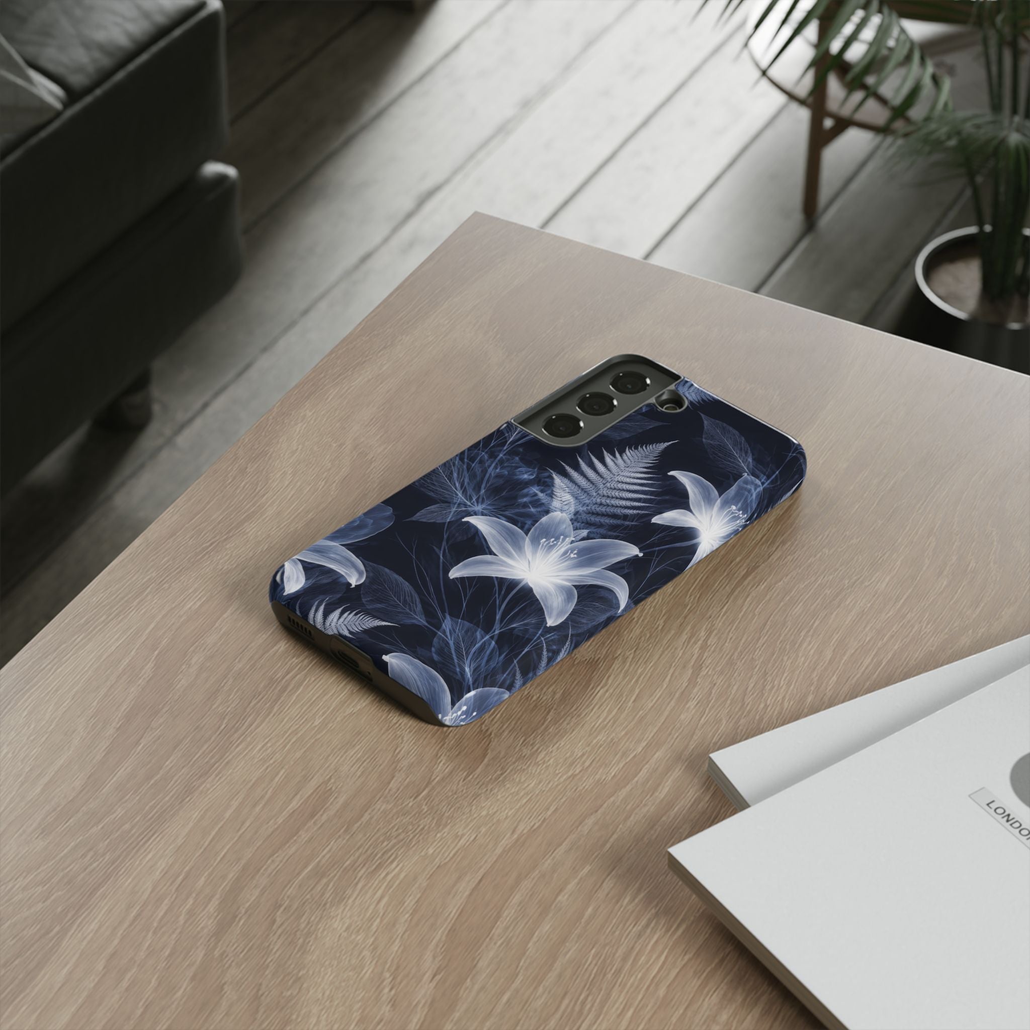 Moonlight Garden Phone Case for iPhone 11-17 and Galaxy S20-S26