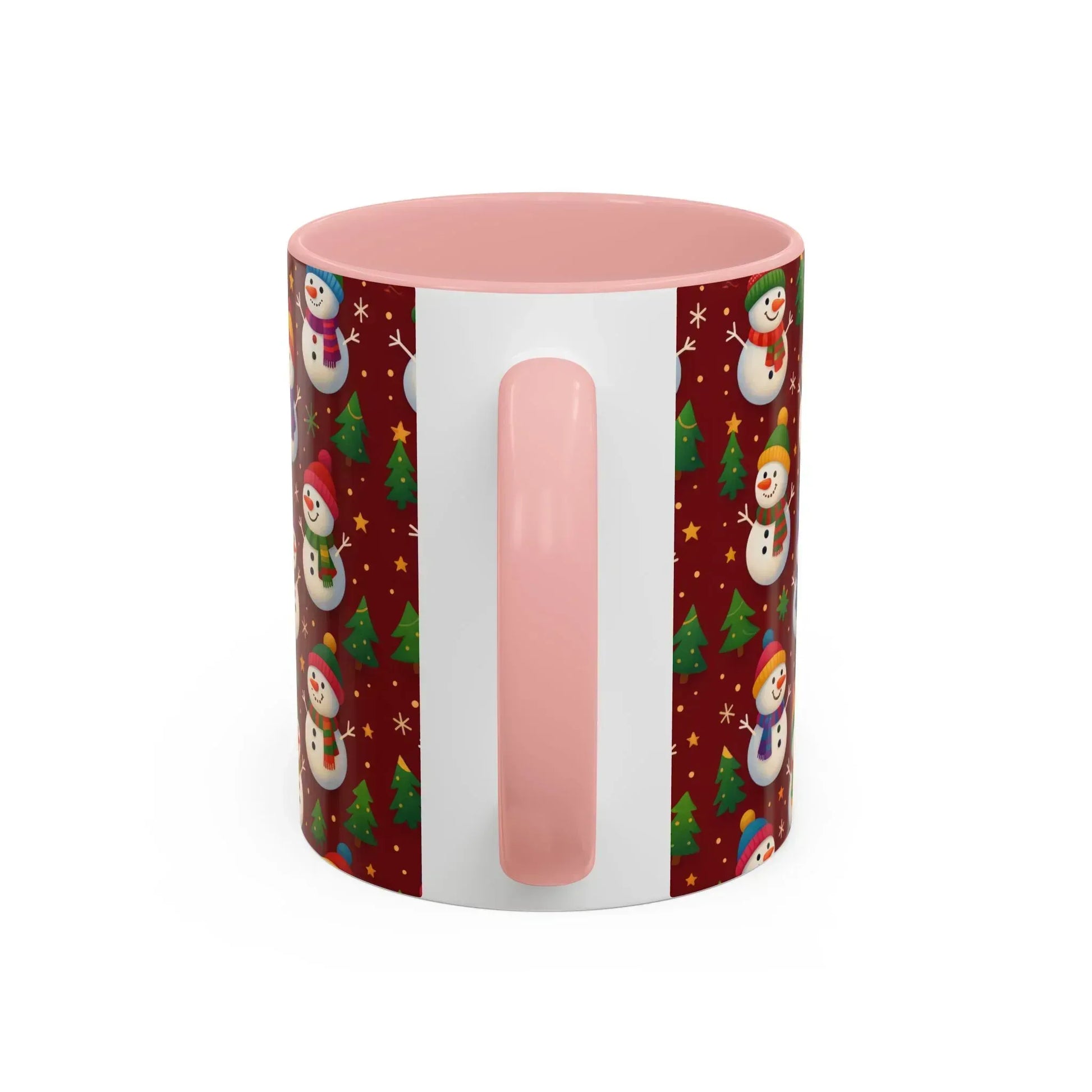 Festive Snowman Parade Accent Coffee Mug (11oz) - KARARMDESIGN
