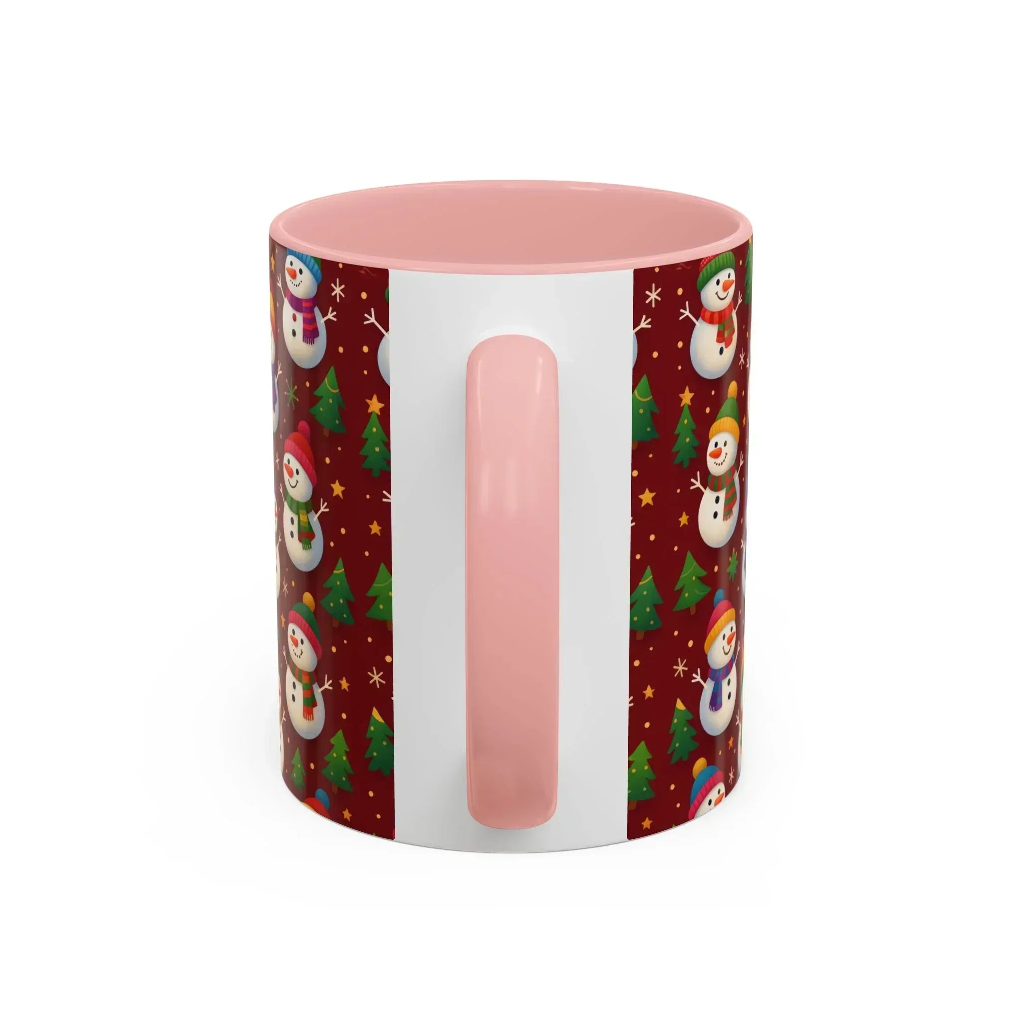 Festive Snowman Parade Accent Coffee Mug (11oz) - KARARMDESIGN