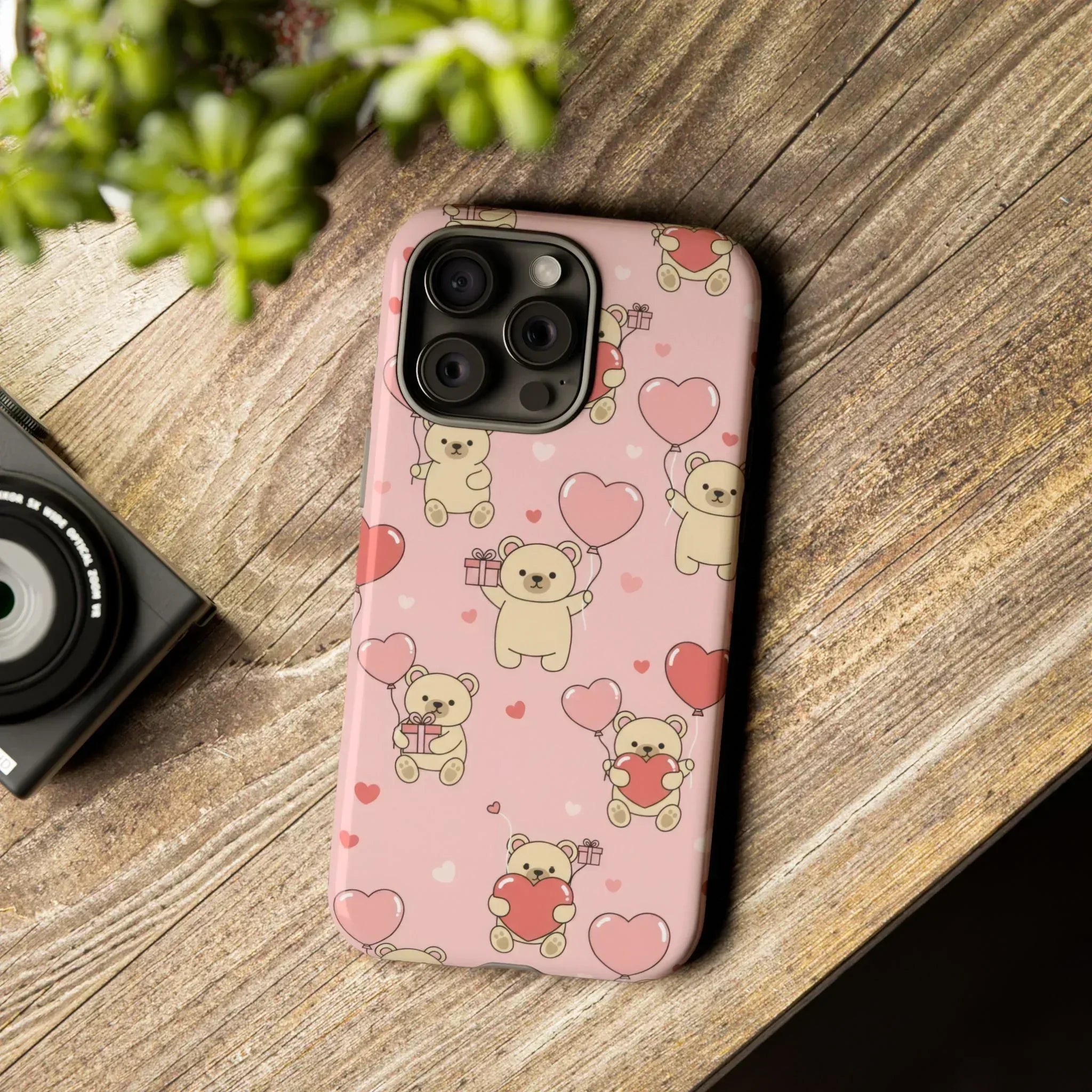 Teddy's Valentine Parade Phone Case for iPhone 11-17 and Galaxy S21-S25 - KARARMDESIGN