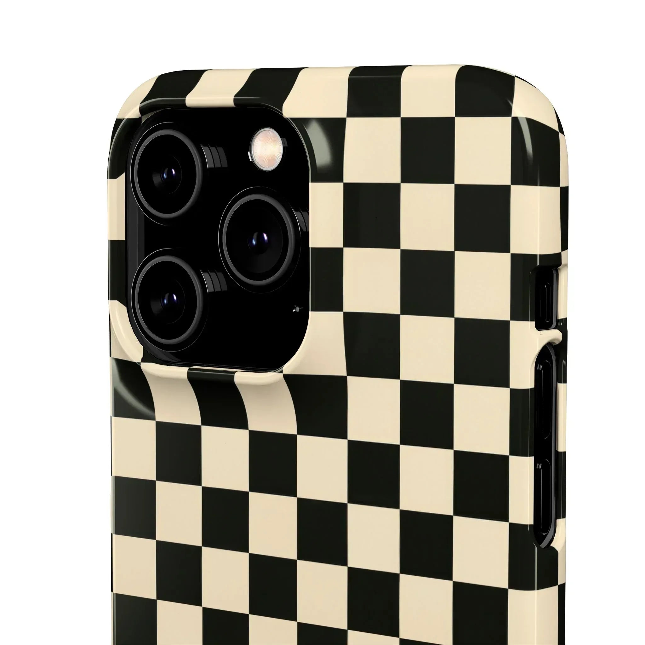 Stylish Matte Checker Phone Case for iPhone 11-17 and Galaxy S20-S25 - KARARMDESIGN