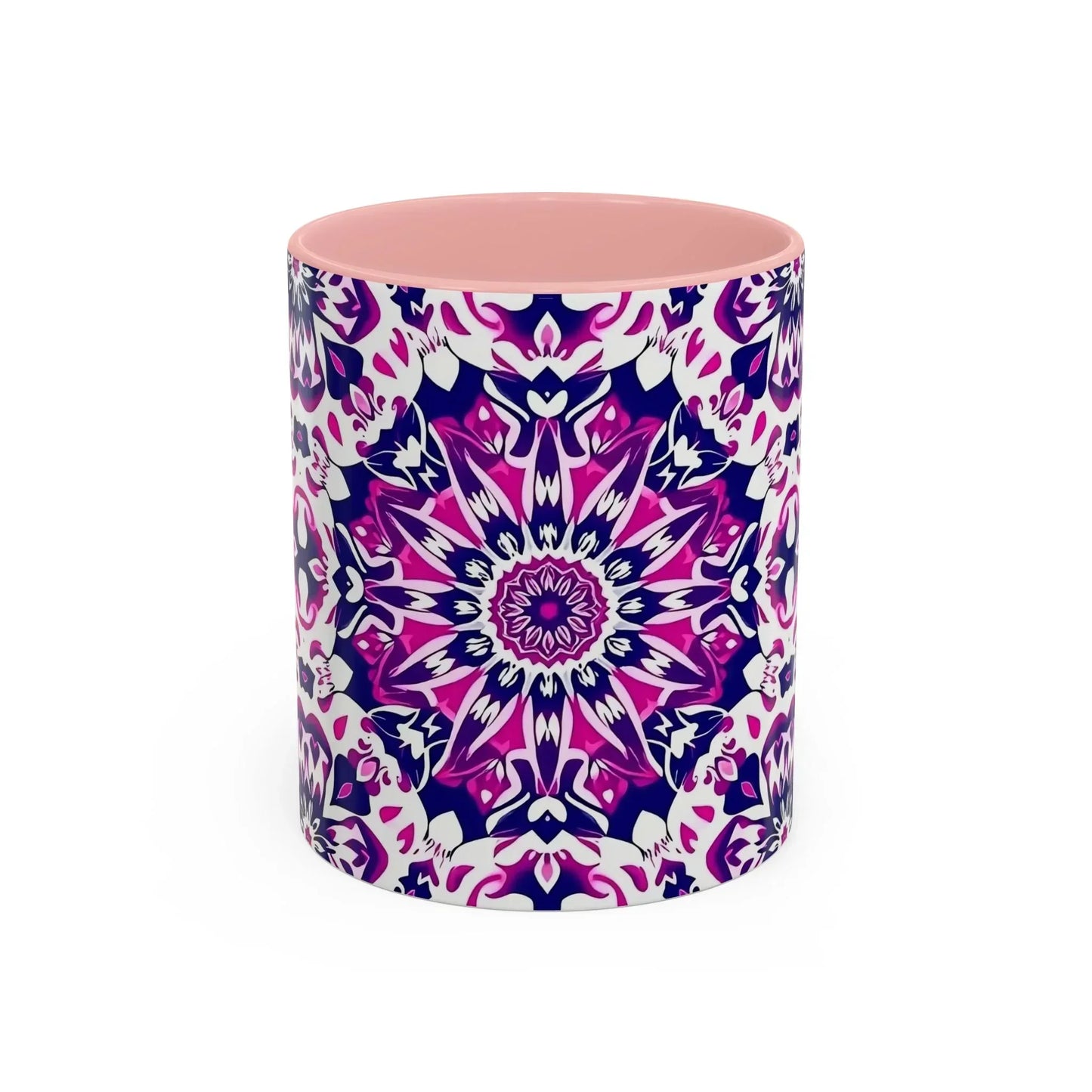 Vibrant Mandala Burst Ceramic Coffee Mug -11 & 15oz - KarArmDesign