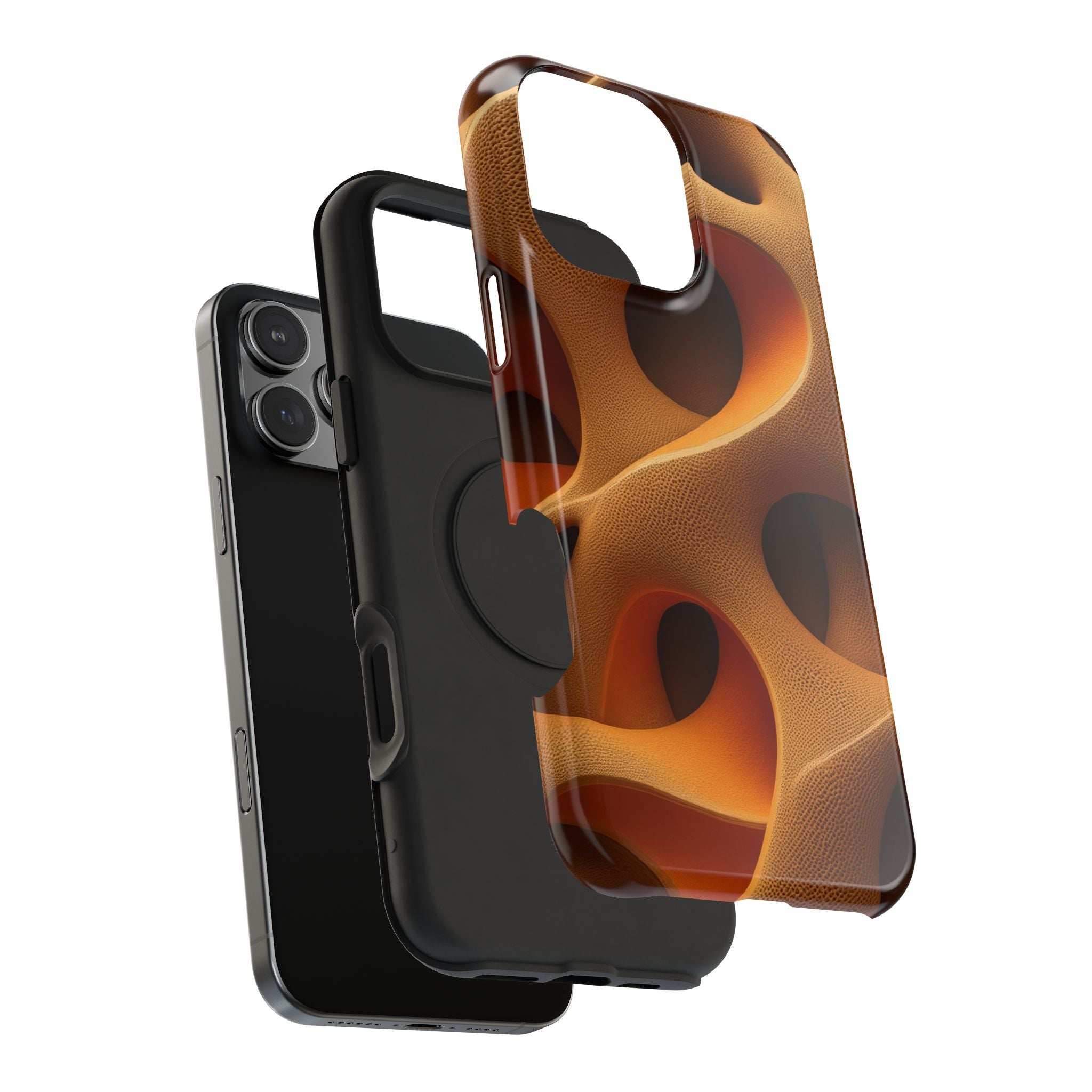 Amber Flow Phone Case for iPhone 11-17 & Samsung Galaxy S22-S26 Glossy Without gift packaging