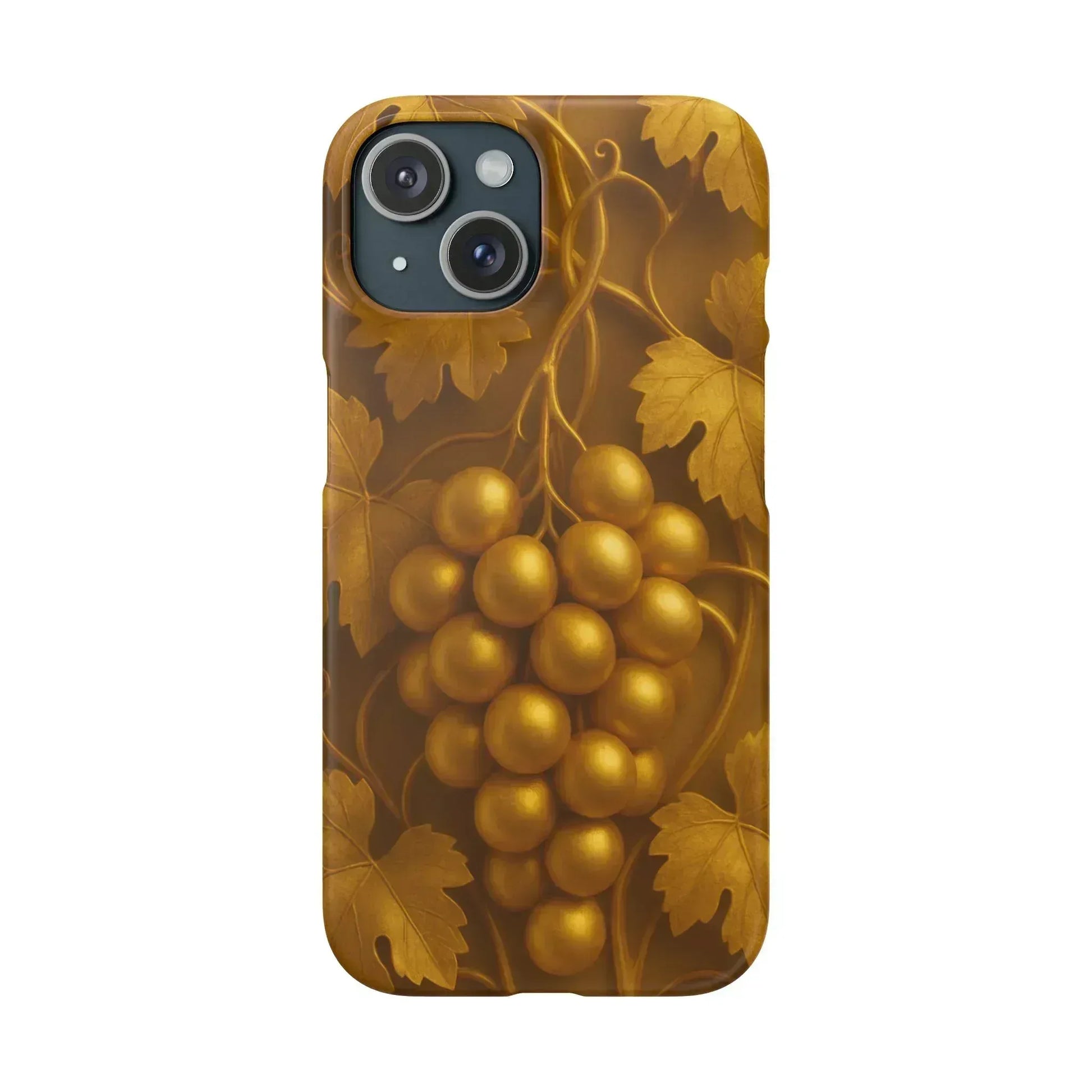 Golden Grapes Phone Case for iPhone 8–16 - KARARMDESIGN