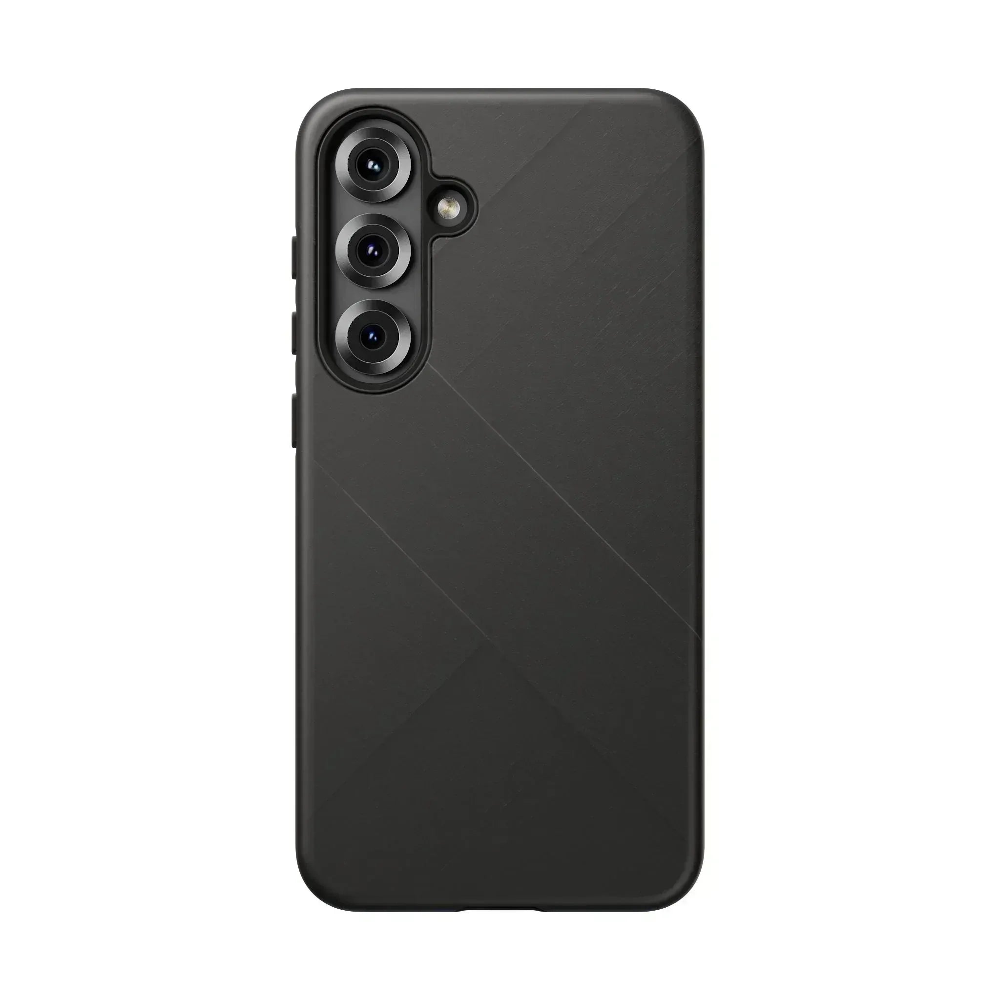 Matte Black Diagonal Line Phone Case for iPhone 8-16 and Galaxy S10-S25 - KARARMDESIGN