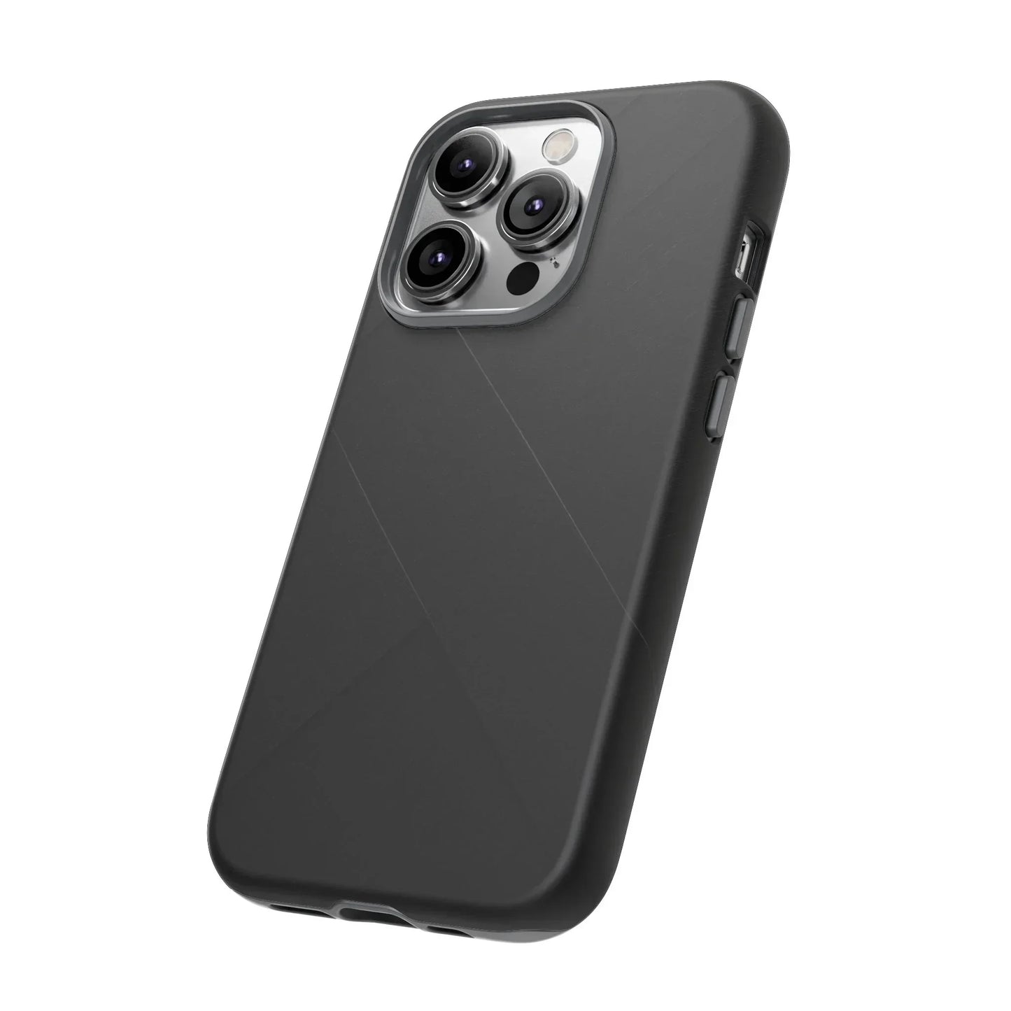 Matte Black Diagonal Line Phone Case for iPhone 8-16 and Galaxy S10-S25 Models - KarArmDesign