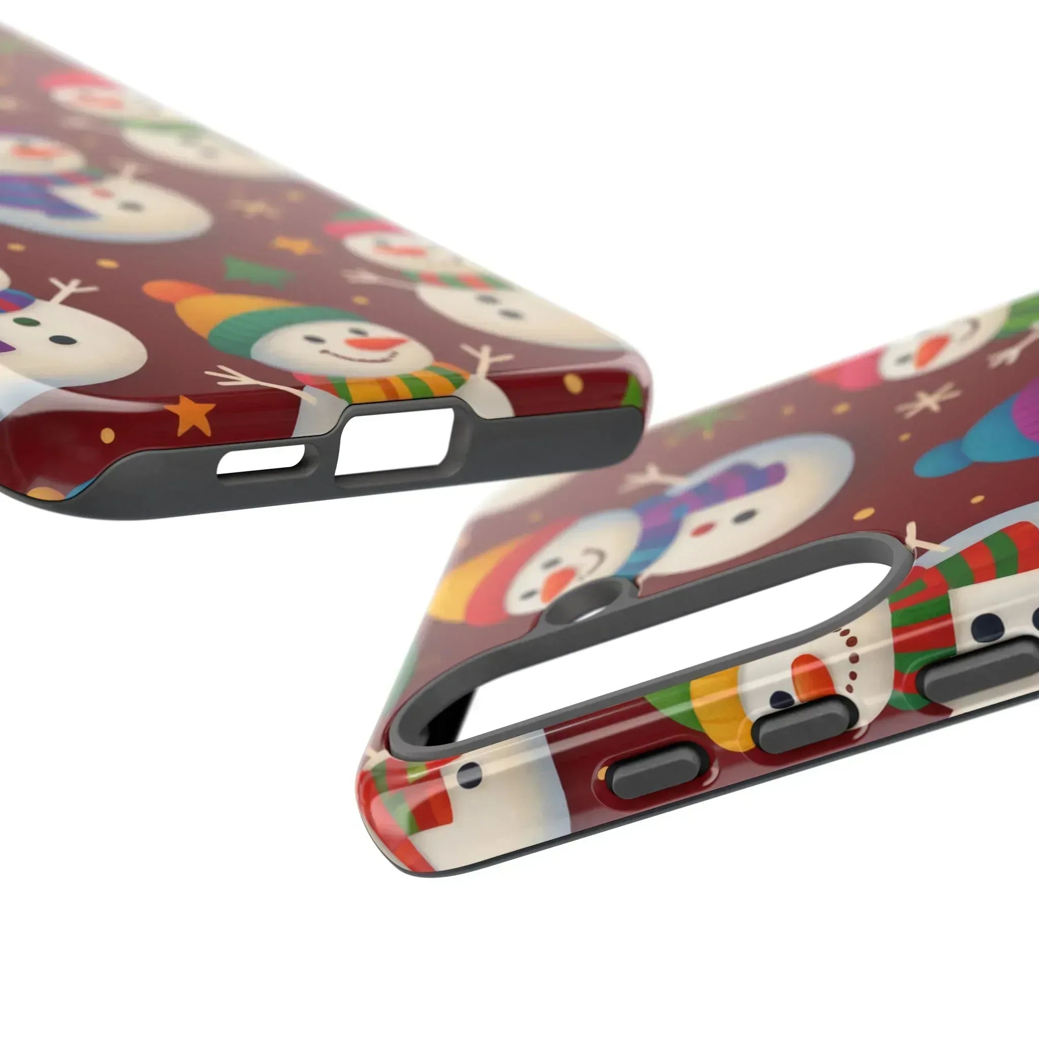 Festive Snowmen Parade Phone Case for iPhone 11–17 and Galaxy S10–S25 - KARARMDESIGN