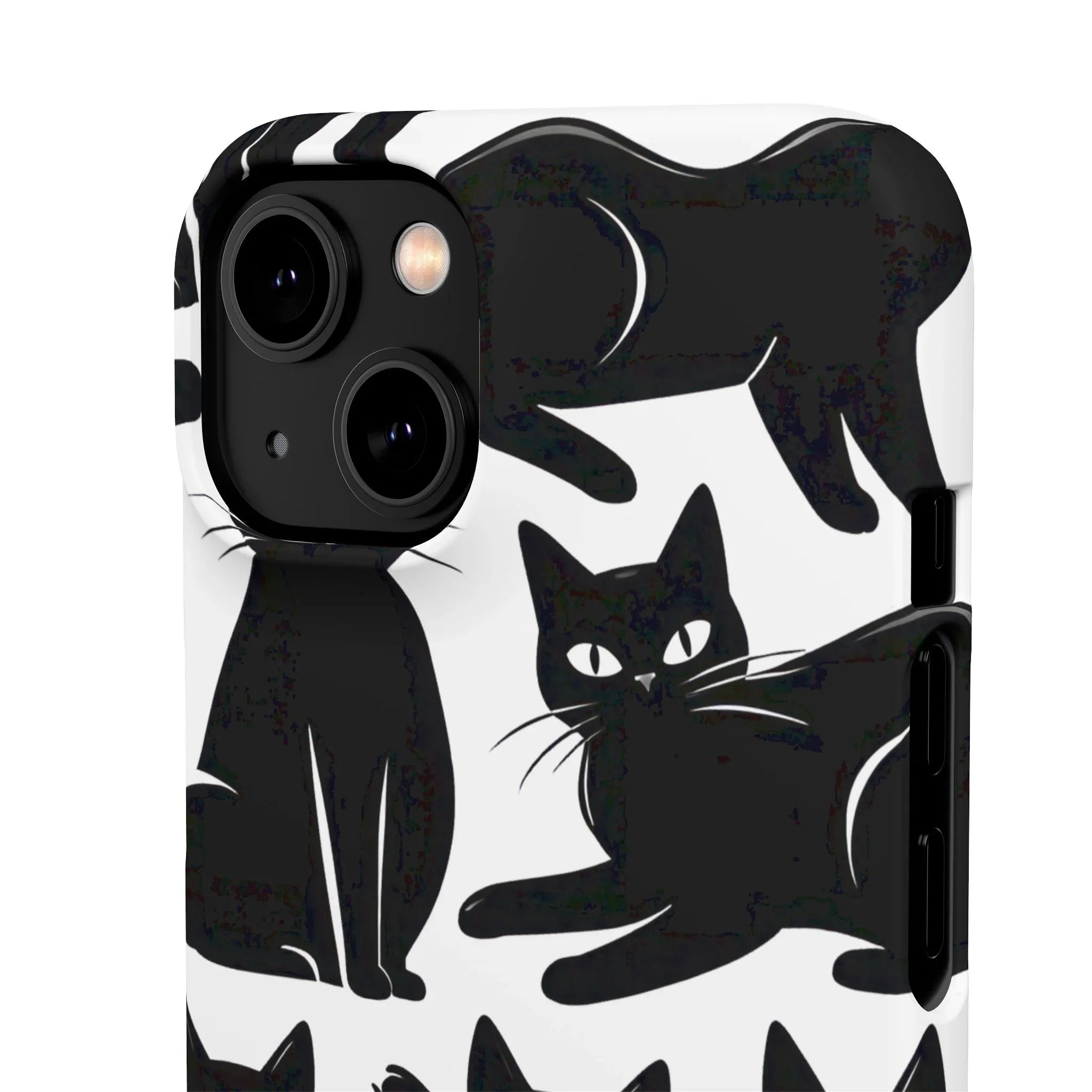 Black Cats Phone Case for iPhone 11-17 and Galaxy S20-S25 - KARARMDESIGN