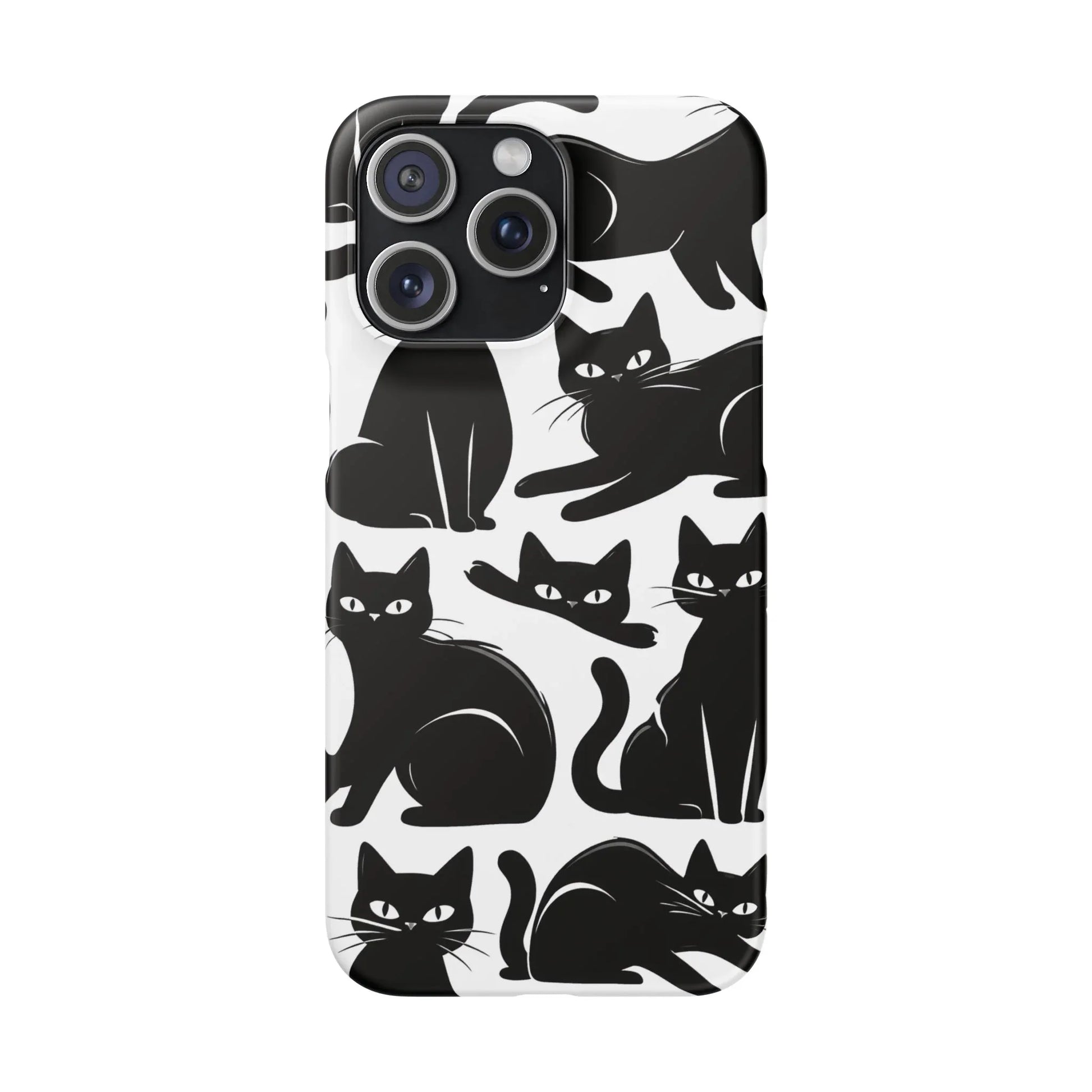Black Cats Phone Case for iPhone 11-17 and Galaxy S20-S25 - KARARMDESIGN