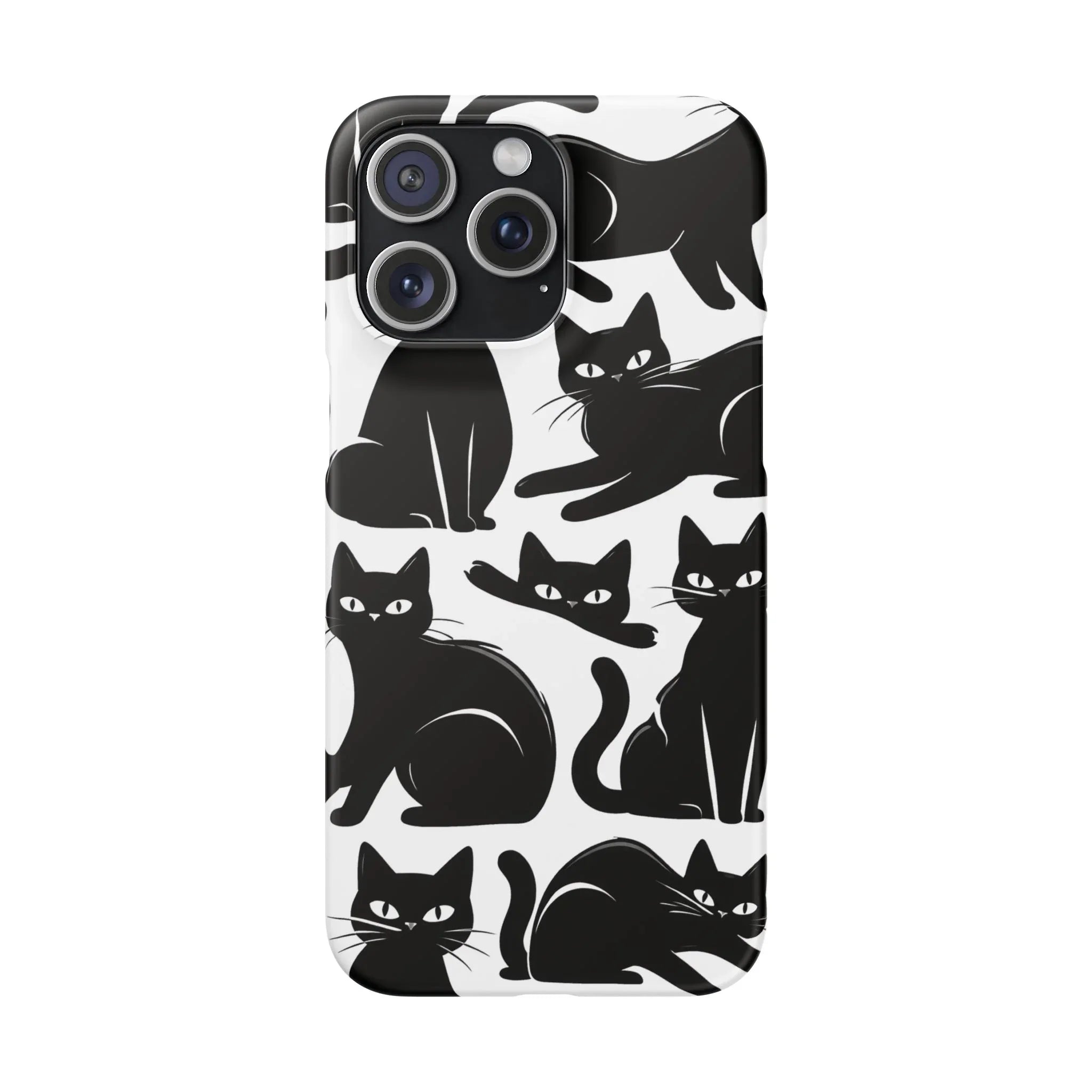 Black Cats Phone Case for iPhone 11-17 and Galaxy S20-S25 - KARARMDESIGN