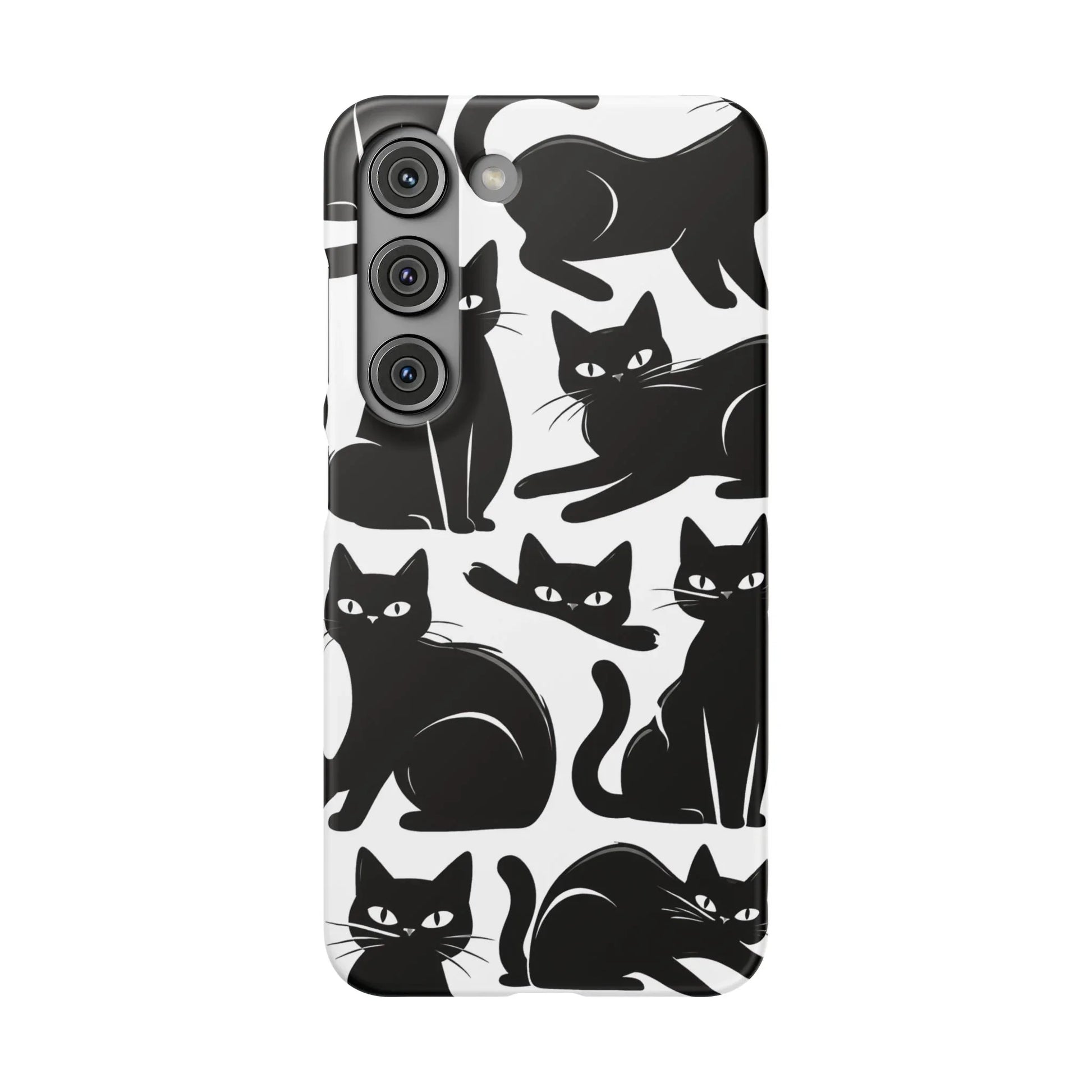 Black Cats Phone Case for iPhone 11-17 and Galaxy S20-S25 - KARARMDESIGN