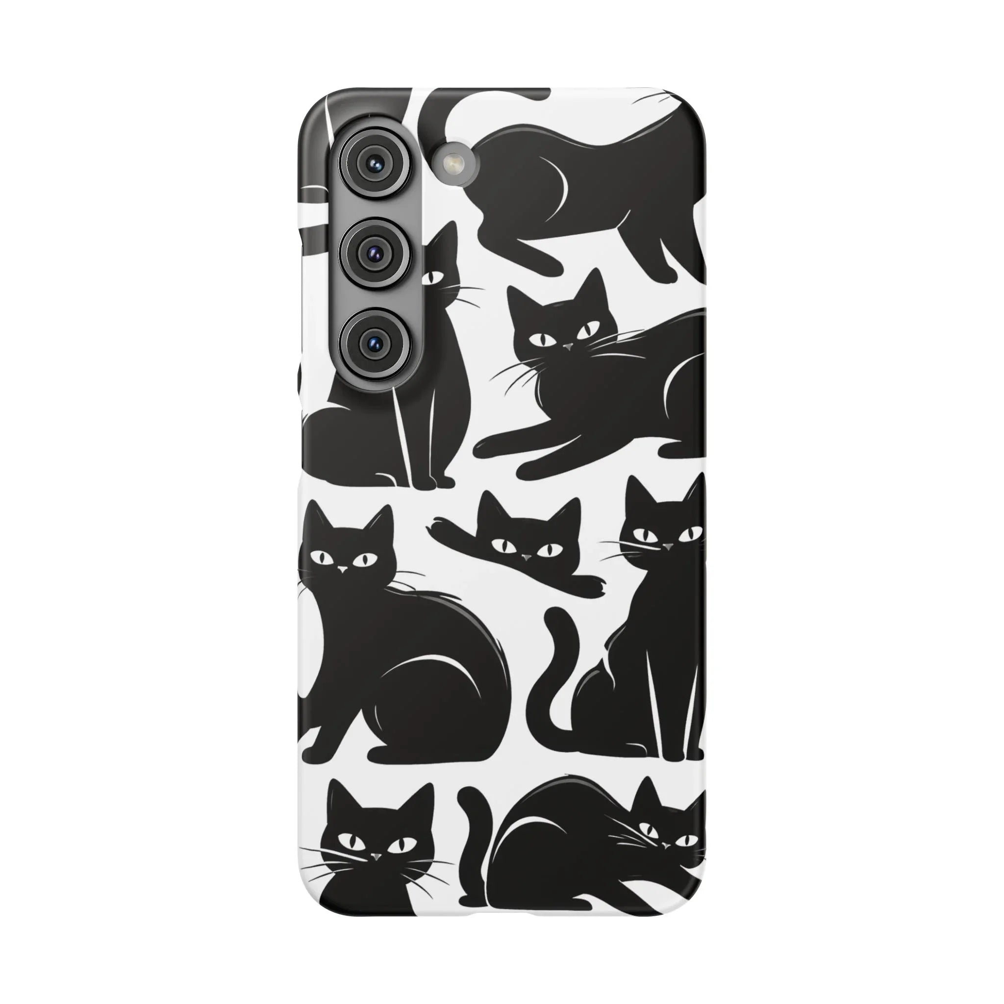 Black Cats Phone Case for iPhone 11-17 and Galaxy S20-S25 - KARARMDESIGN